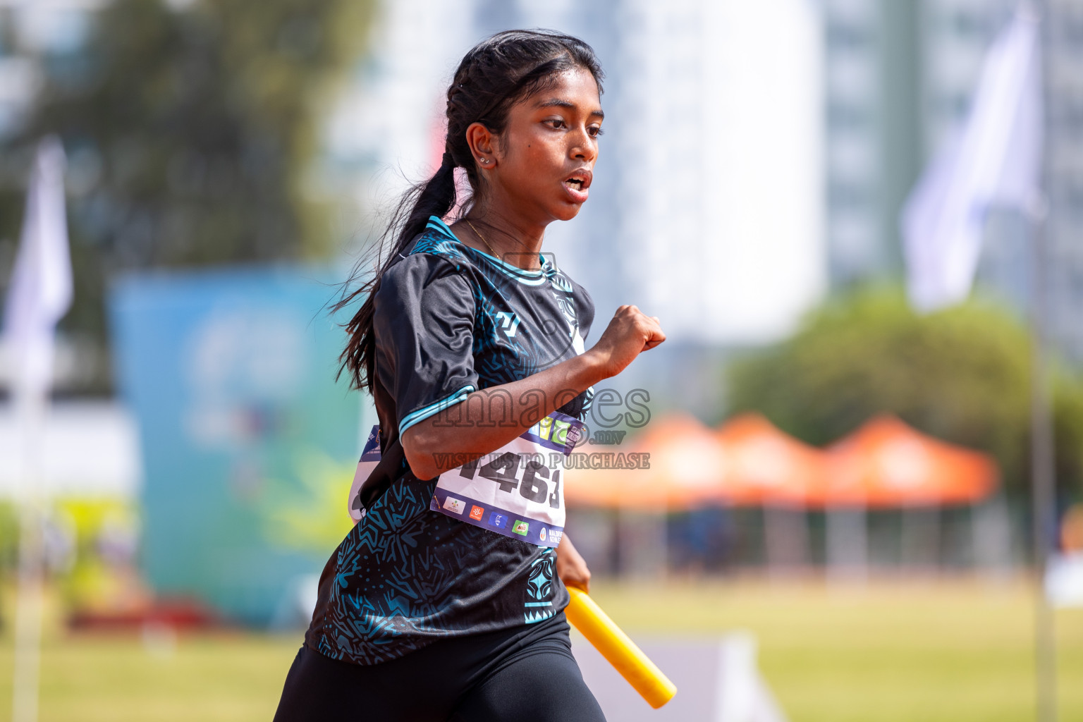 Day 6 of MWSC Interschool Athletics Championships 2024 held in Hulhumale Running Track, Hulhumale, Maldives on Thursday, 14th November 2024. Photos by: Ismail Thoriq / Images.mv