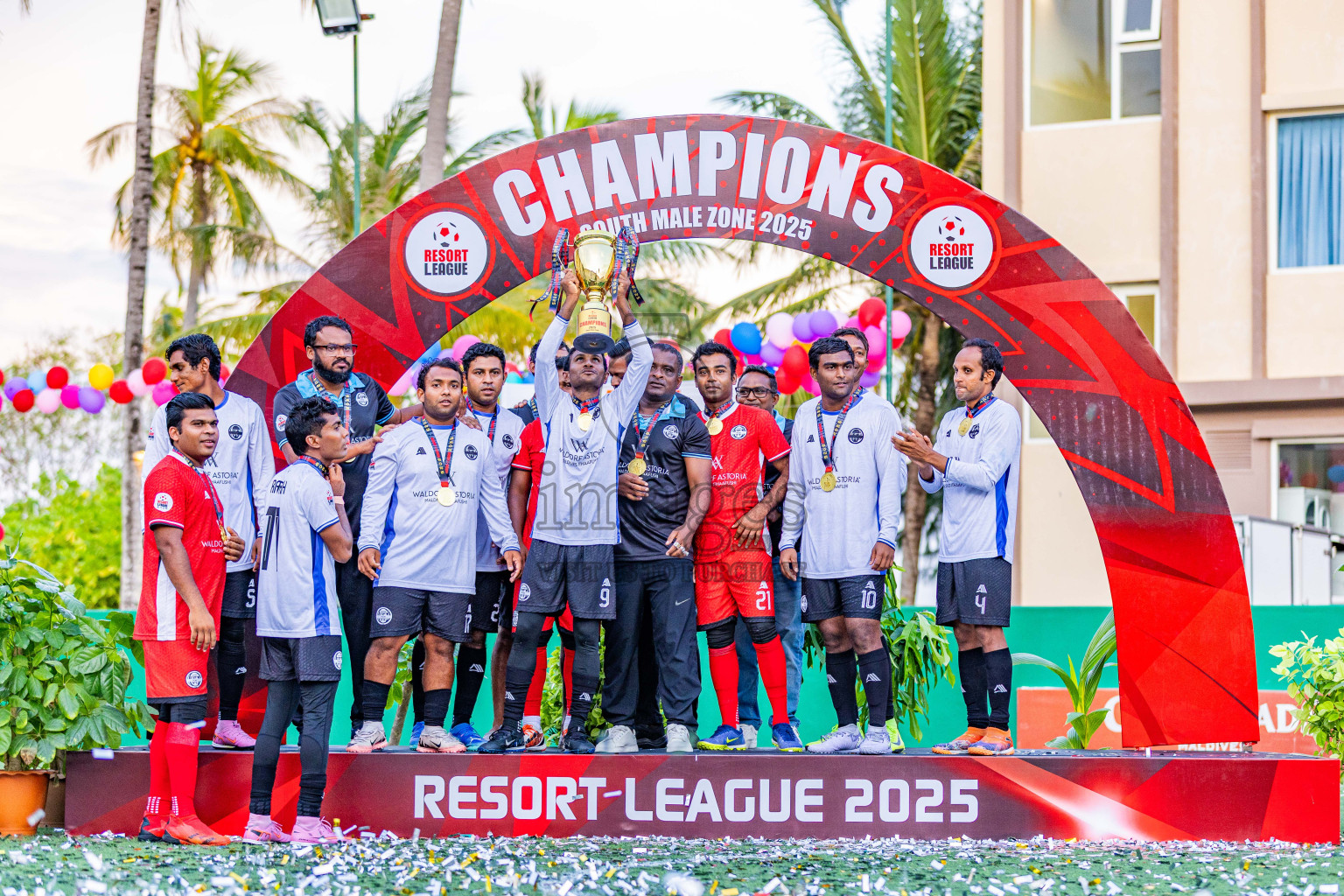 Waldorf Astoria vs SAII Lagoon in Finals of Resort League 2025 (South Male Zone) was held on Sunday, 19th October 2025 in Crossroads's Maldives, Photos: Areef Adam / images.mv
