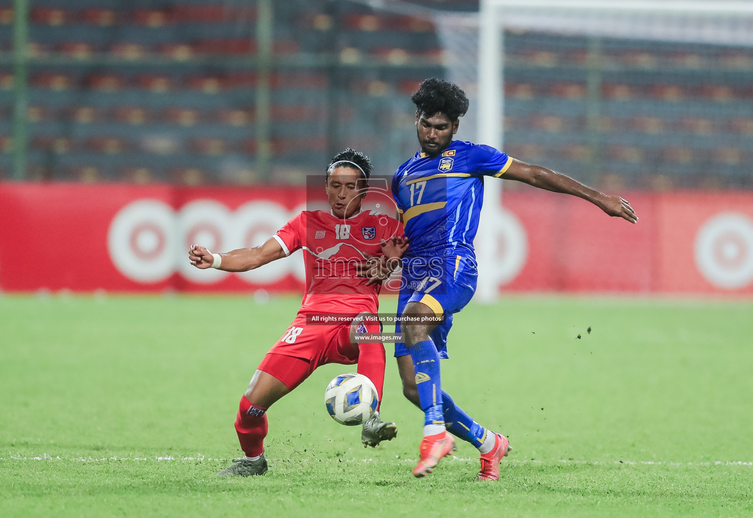 Nepal vs Sri Lanka in SAFF Championship 2021 held on 4th October 2021 in Galolhu National Stadium, Male', Maldives