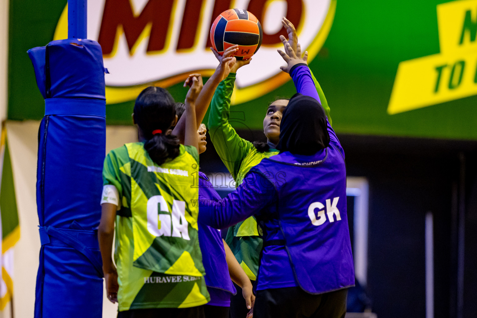 Day 3 of 25th Inter-School Netball Tournament was held in Social Center at Male', Maldives on Sunday, 11th August 2024. Photos: Nausham Waheed / images.mv