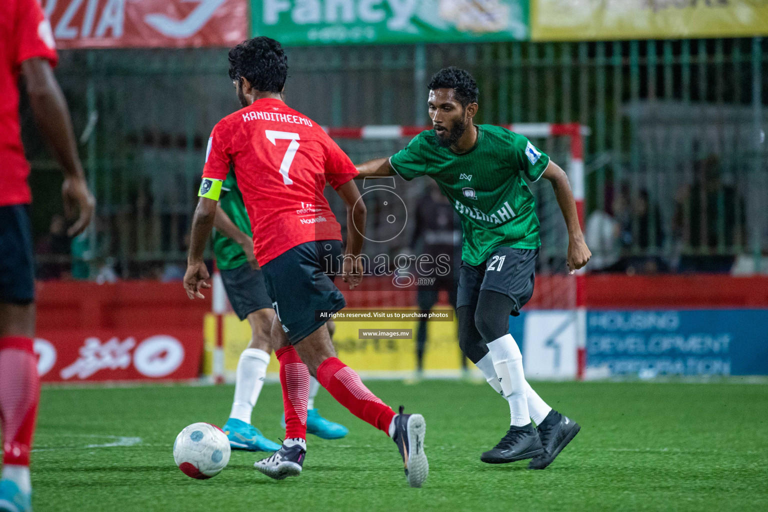 Sh. Kanditheemu vs Sh. Bilehfahi in Day 2 of Golden Futsal Challenge 2023 on 06 February 2023 in Hulhumale, Male, Maldives