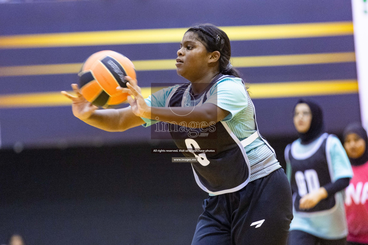 Day2 of 24th Interschool Netball Tournament 2023 was held in Social Center, Male', Maldives on 28th October 2023. Photos: Nausham Waheed / images.mv