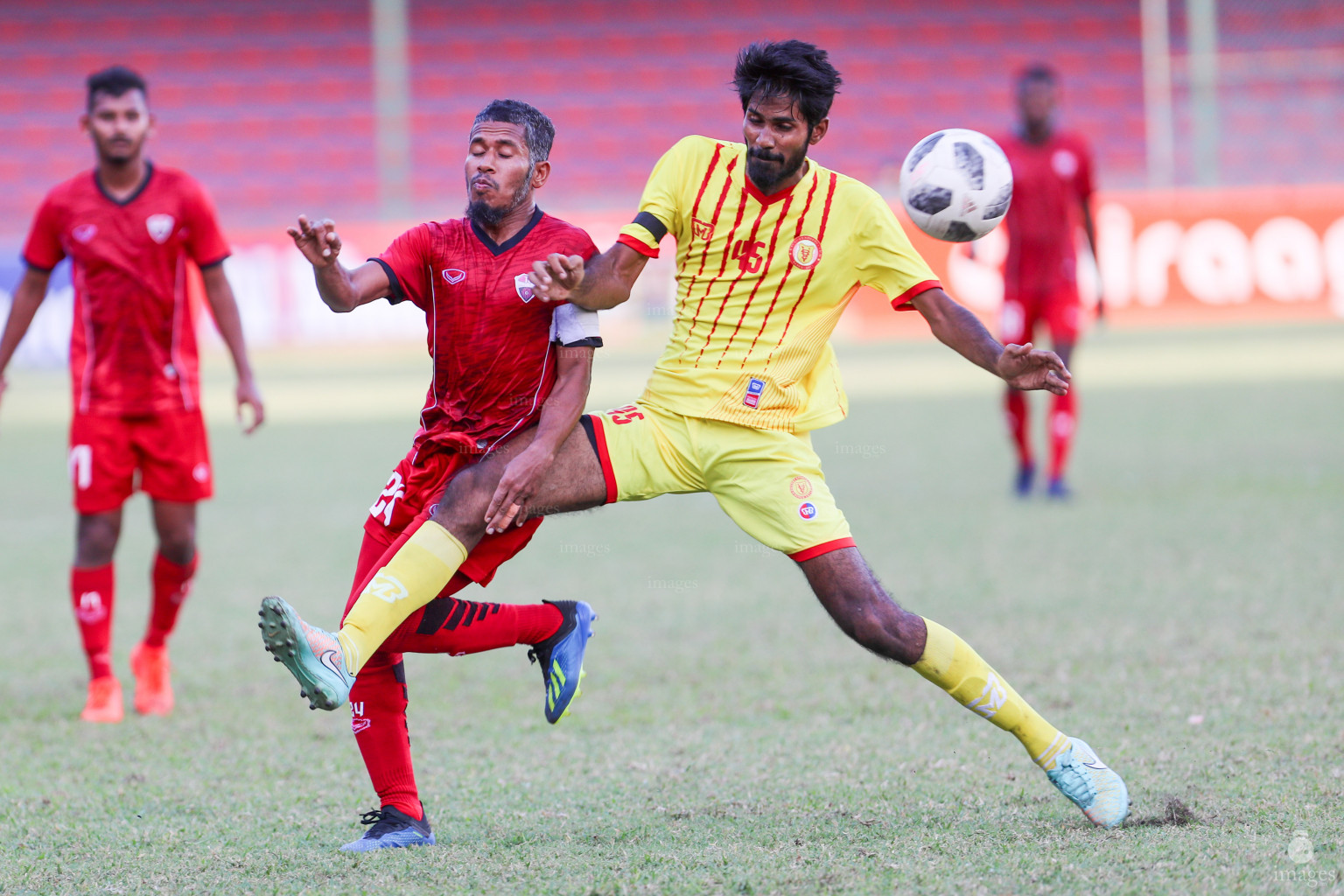 TC Sports Club vs Victory Sports Club in Dhiraagu Dhivehi Premier League 2018 in Male, Maldives, Monday  October 22, 2018. (Images.mv Photo/Suadh Abdul Sattar)