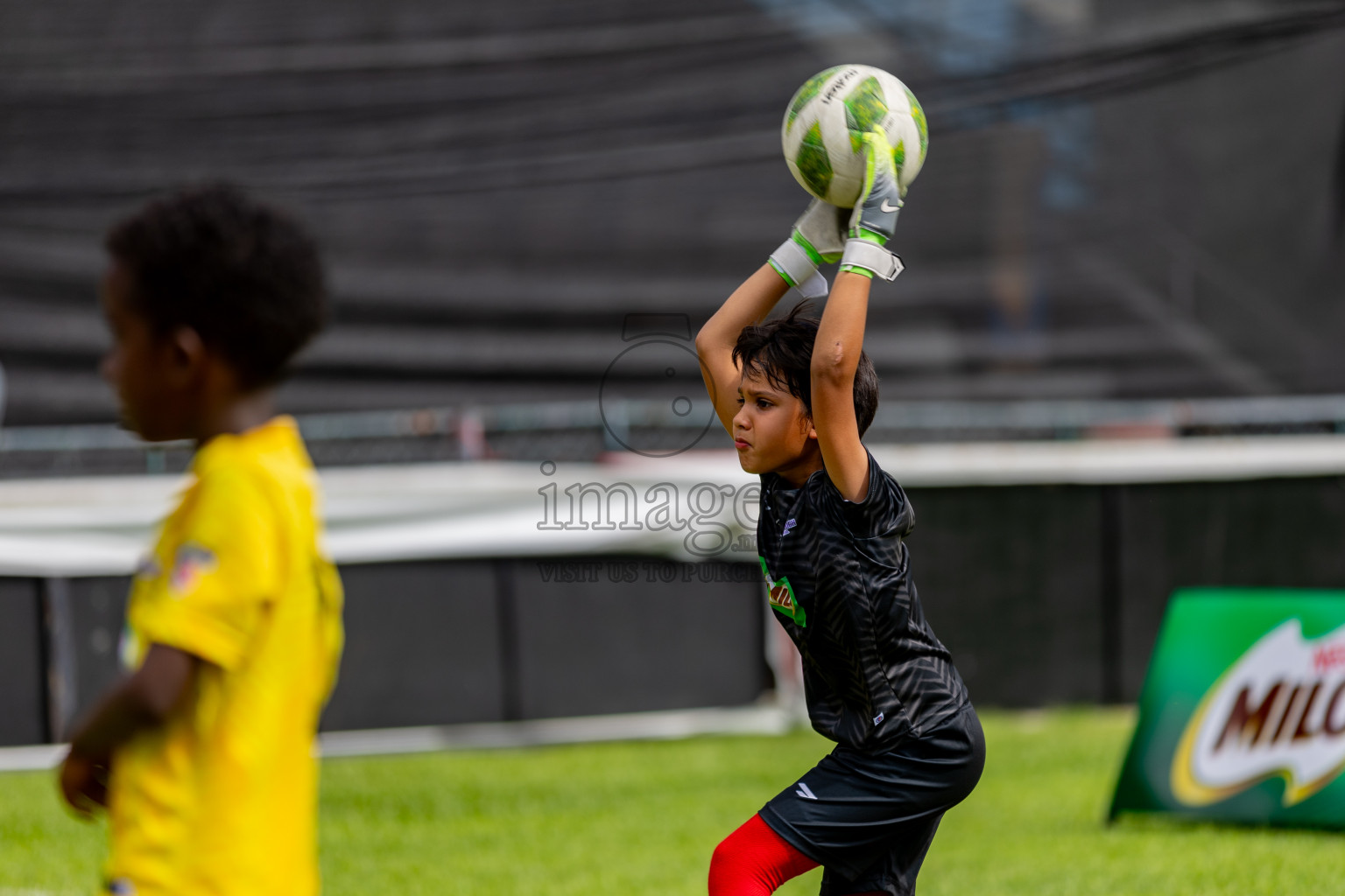 Day 2 of MILO Kids Football Fiesta was held at National Stadium in Male', Maldives on Saturday, 24th February 2024. Photos: Hassan Simah / images.mv