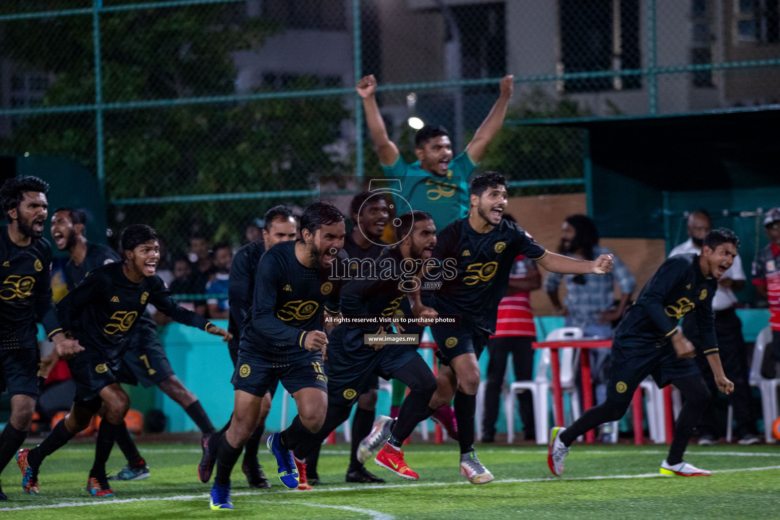 Prison Club vs MACL in the Quarter Finals of Club Maldives 2021 held at Hulhumale;, on 12th December 2021 Photos: Ismail Thoriq / images.mv