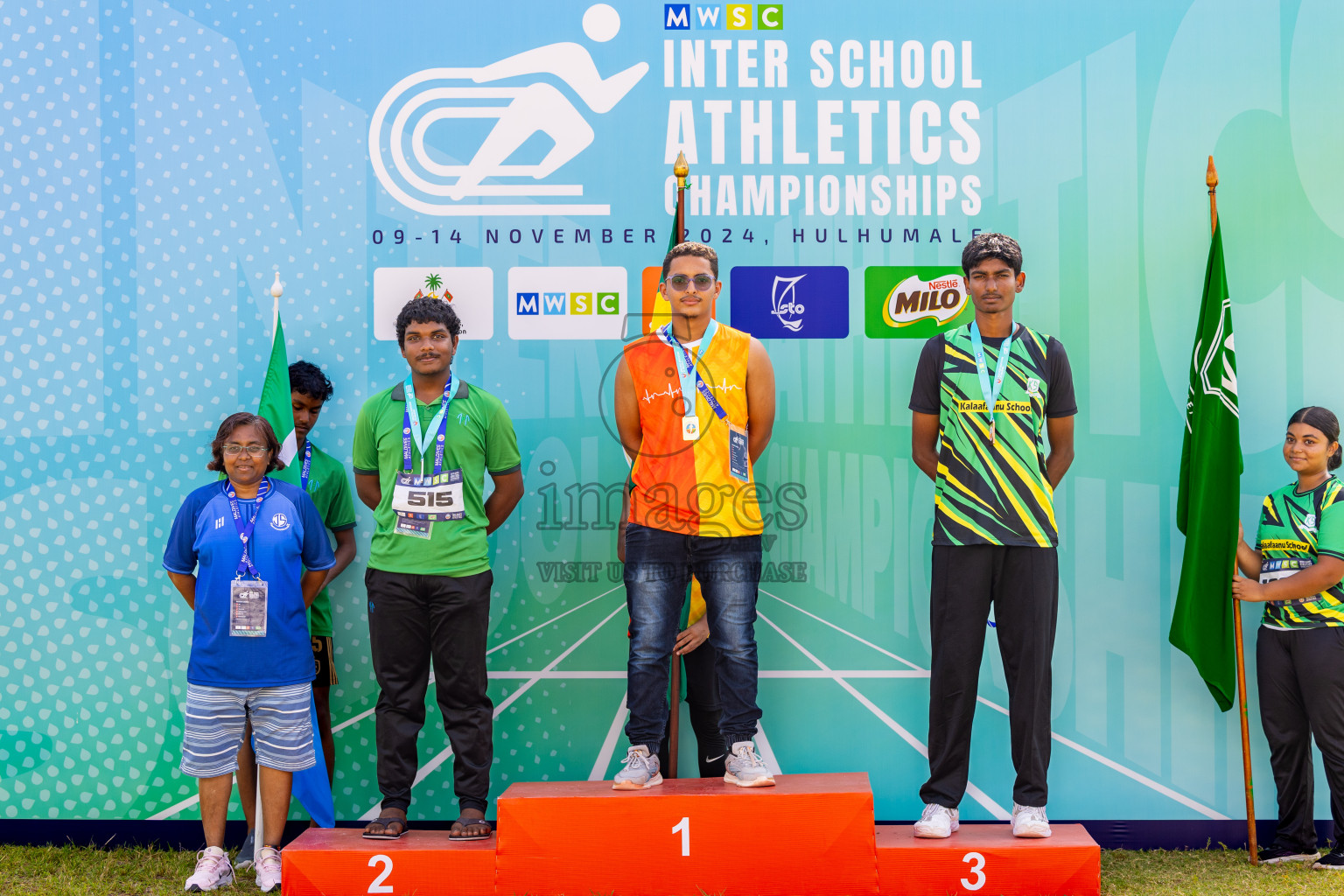 Day 6 of MWSC Interschool Athletics Championships 2024 held in Hulhumale Running Track, Hulhumale, Maldives on Thursday, 14th November 2024. Photos by: Ismail Thoriq / Images.mv