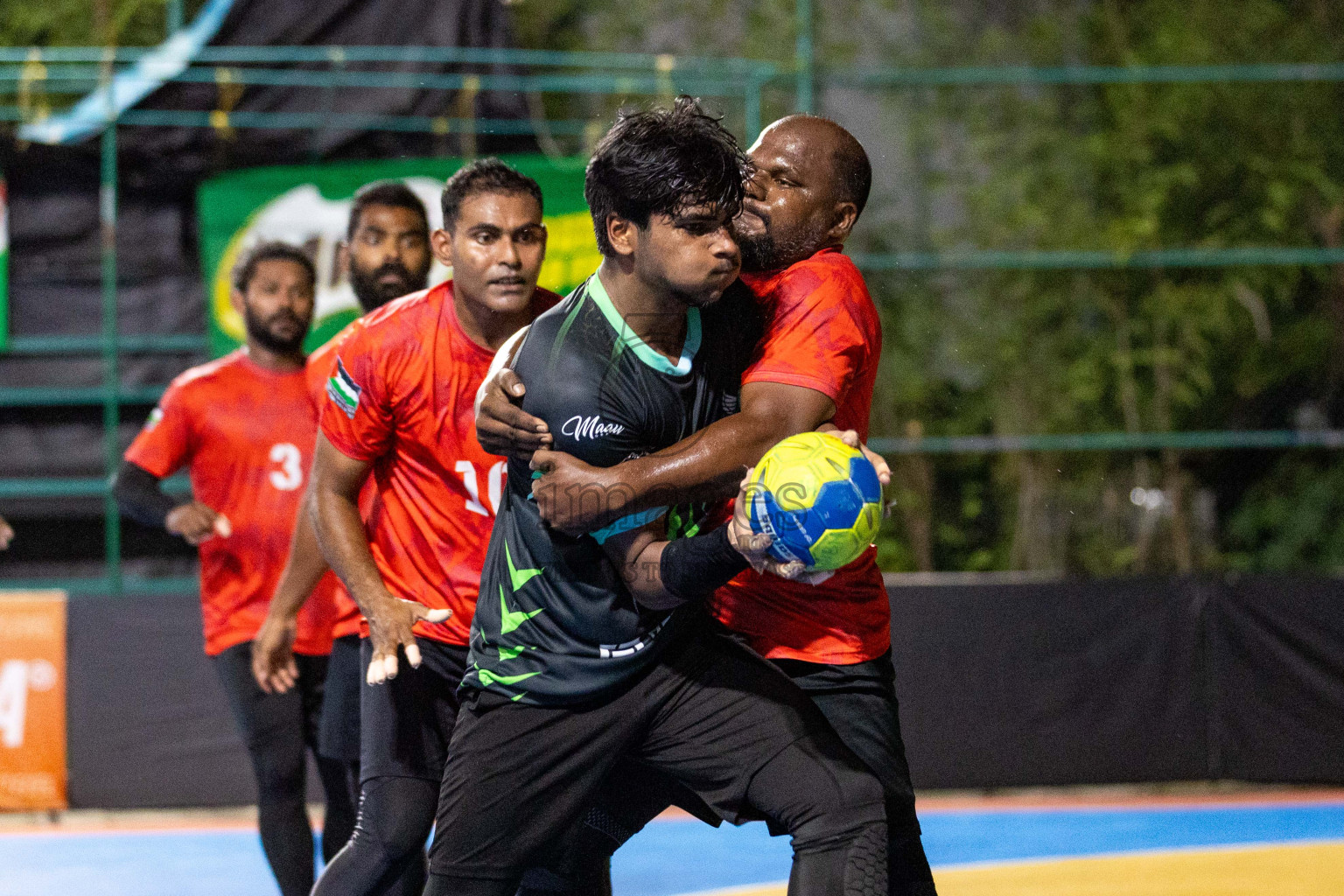 Day 19 of 10th National Handball Tournament 2023, held in Handball ground, Male', Maldives on Tuesday, 19th December 2023 Photos: Nausham Waheed/ Images.mv