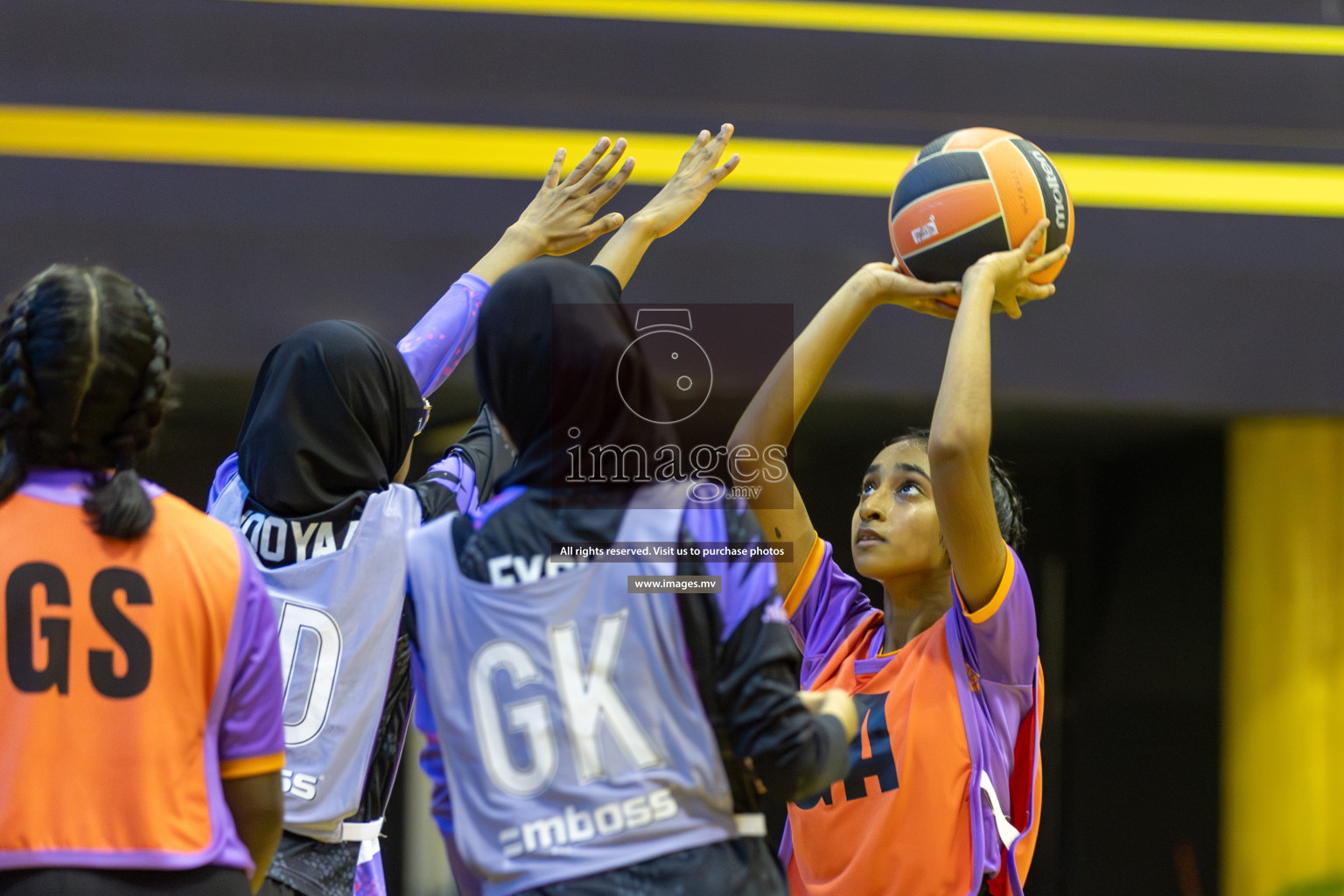 Day 11 of 24th Interschool Netball Tournament 2023 was held in Social Center, Male', Maldives on 6th November 2023. Photos: Mohamed Mahfooz Moosa / images.mv