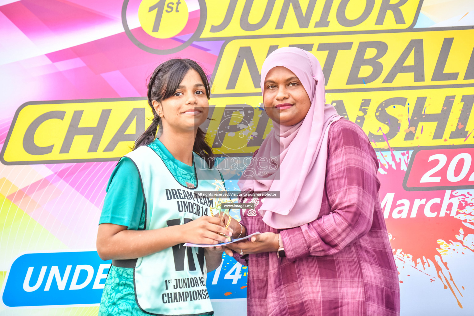 Final of Junior Netball Championship 2022 held in Male', Maldives on 19th March 2022. Photos by Nausham Waheed