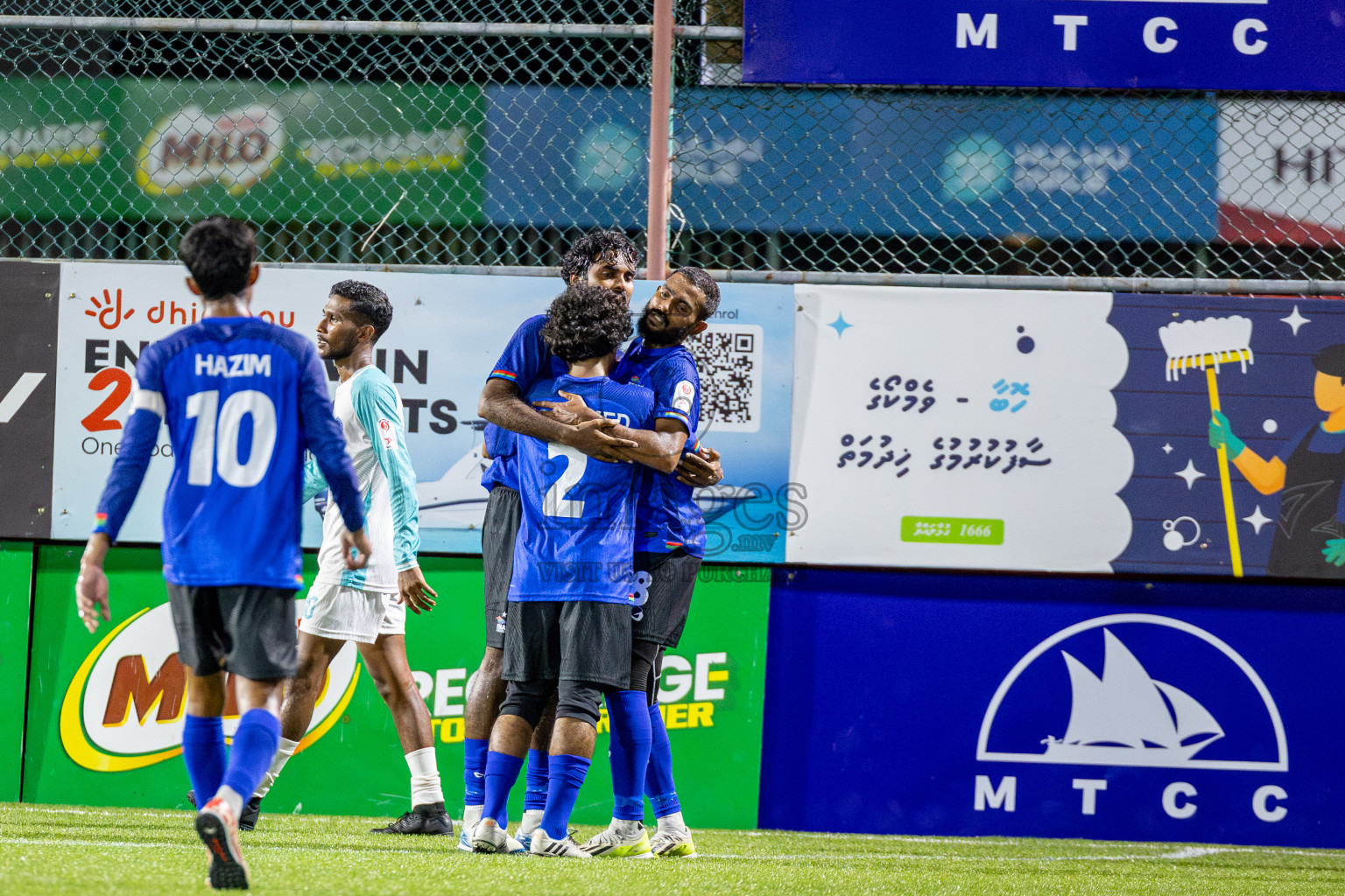 Fenaka vs Police Club in Day 14 of Club Maldives Cup 2025 was held in Rehendhi Futsal Ground, Hulhumale', Maldives on Tuesday, 14th October 2025. Photos: Ismail Thoriq / images.mv