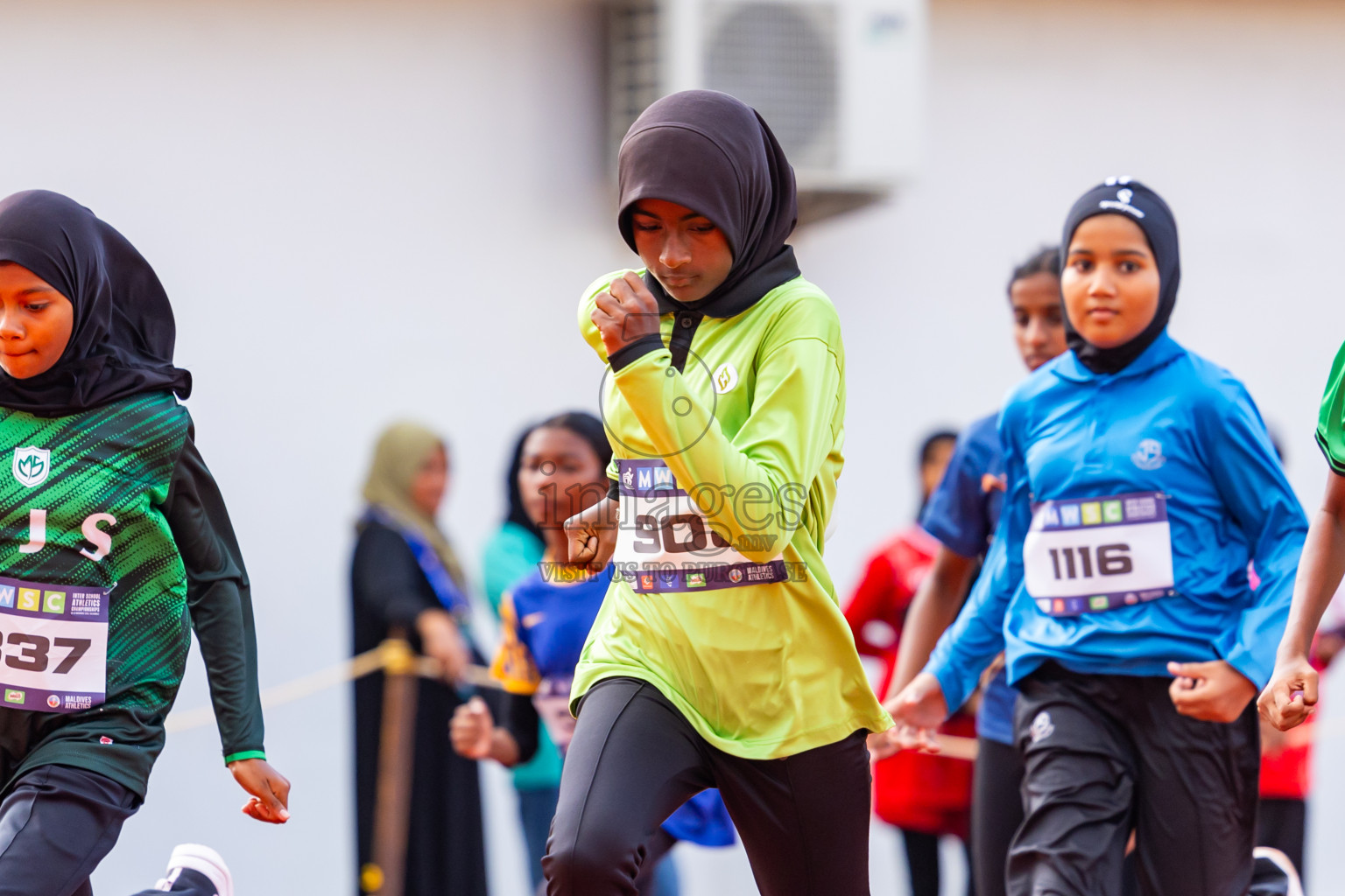 Day 3 of MWSC Interschool Athletics Championships 2024 held in Hulhumale Running Track, Hulhumale, Maldives on Monday, 11th November 2024. Photos by:  Nausham Waheed / Images.mv