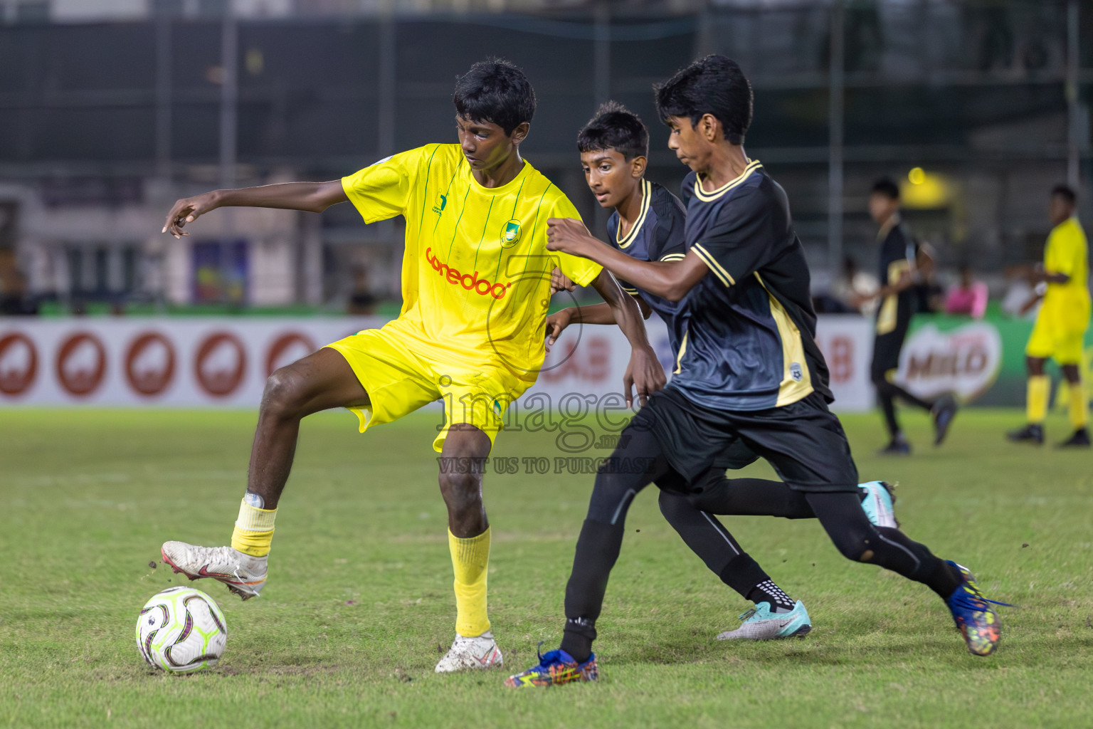 Eagles vs Maziya (U14) in Dhivehi Youth League 2024 - Day 2. Matches held at Henveiru Stadium on 22nd November 2024 , Friday. Photos: Shuu Abdul Sattar/ Images.mv