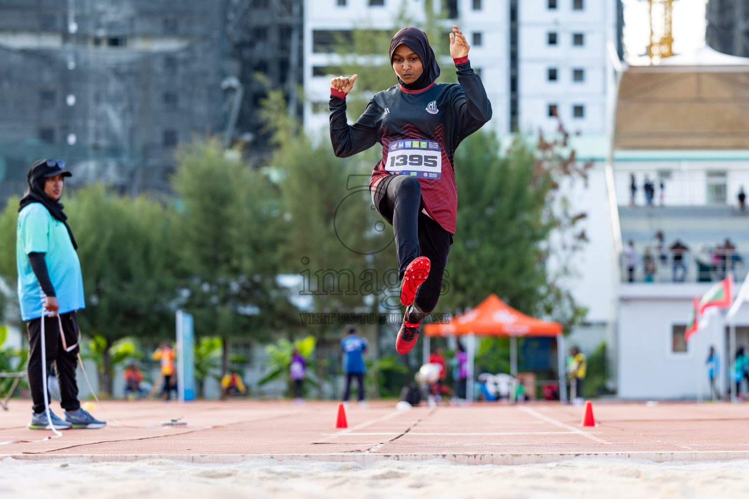 Day 2 of MWSC Interschool Athletics Championships 2024 held in Hulhumale Running Track, Hulhumale, Maldives on Sunday, 10th November 2024. 
Photos by: Hassan Simah / Images.mv