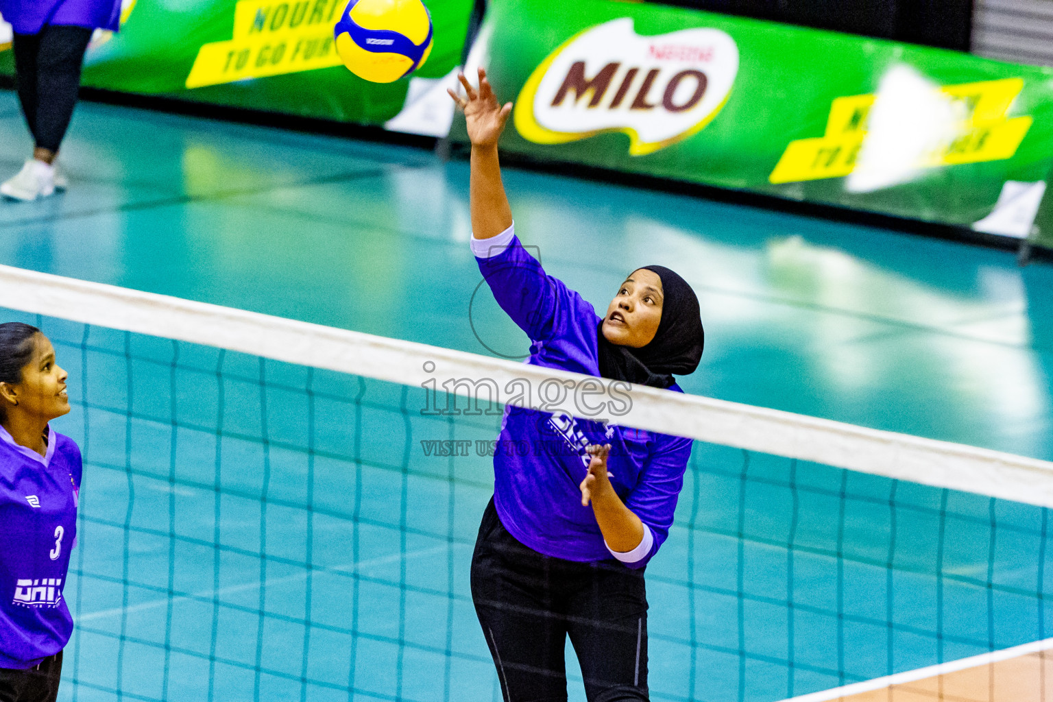 Day 3 of Women's Division of Milo VAM Cup 2024 held in Male', Maldives on Wednesday, 10th July 2024 at Social Center Indoor Hall Photos By: Nausham Waheed / images.mv