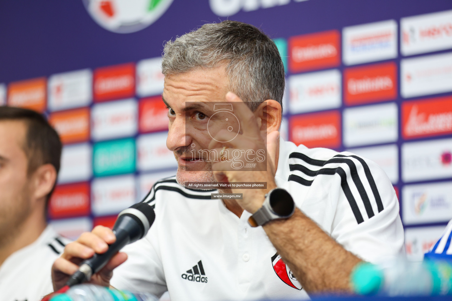 Saff Championship Final Pre-match press conference held in Sree Kanteerava Stadium, Bengaluru, India, on Monday, 3rd July 2023. Photos: Nausham Waheed / images.mv