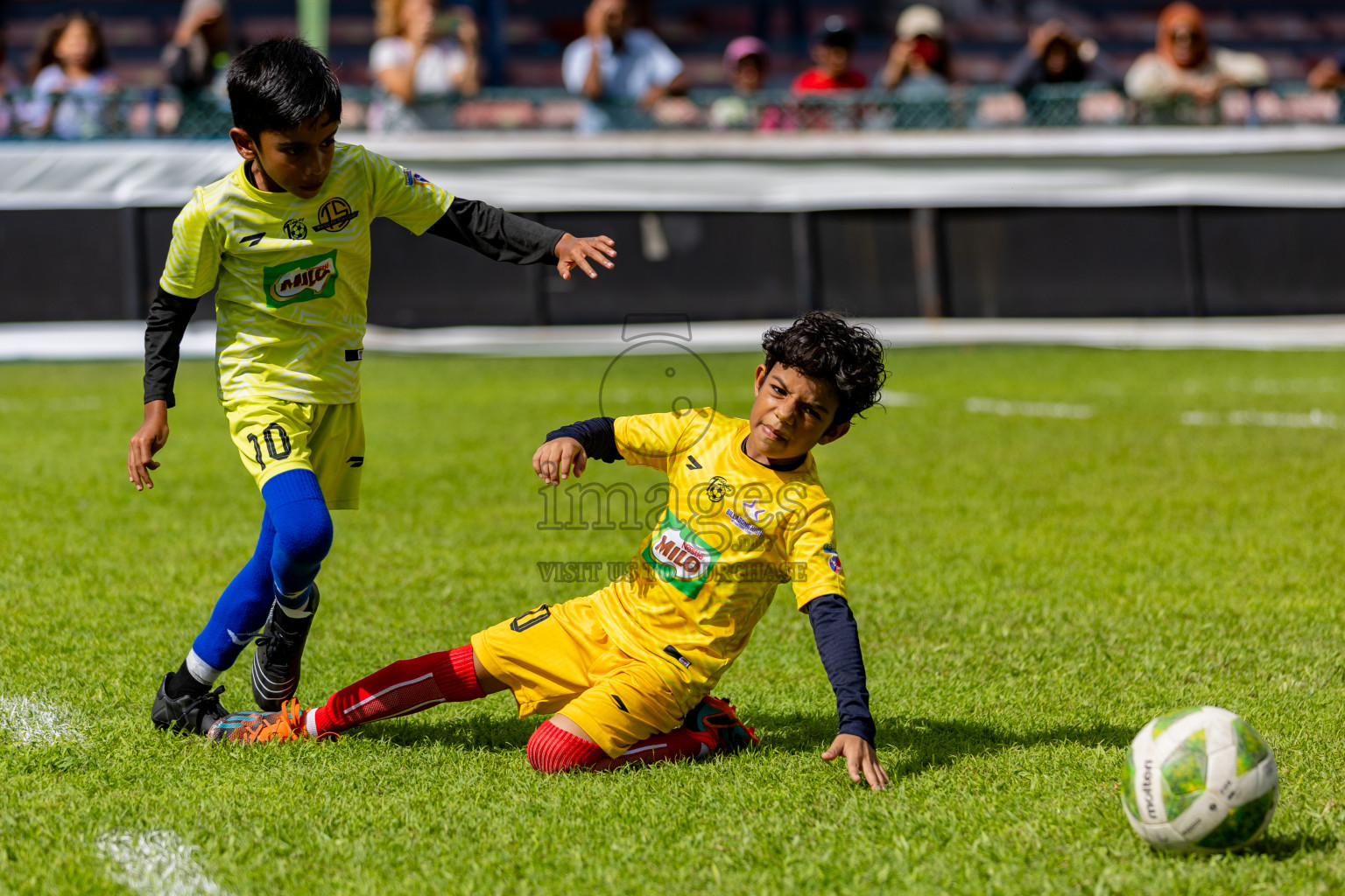 Day 2 of MILO Kids Football Fiesta was held at National Stadium in Male', Maldives on Saturday, 24th February 2024. Photos: Hassan Simah / images.mv