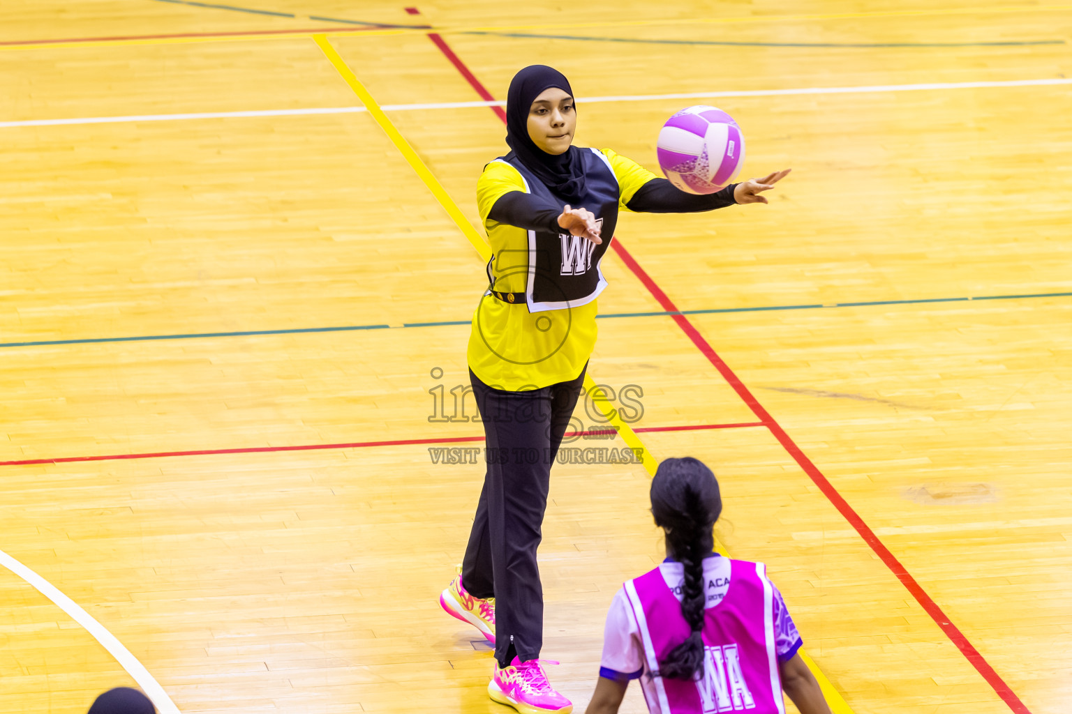 KYRC vs N Sports A in Day 5 of 24th Milo Netball Association Championship held in Social Center at Male', Maldives on Friday, 5th September 2025. Photos: Nausham Waheed / images.mv
