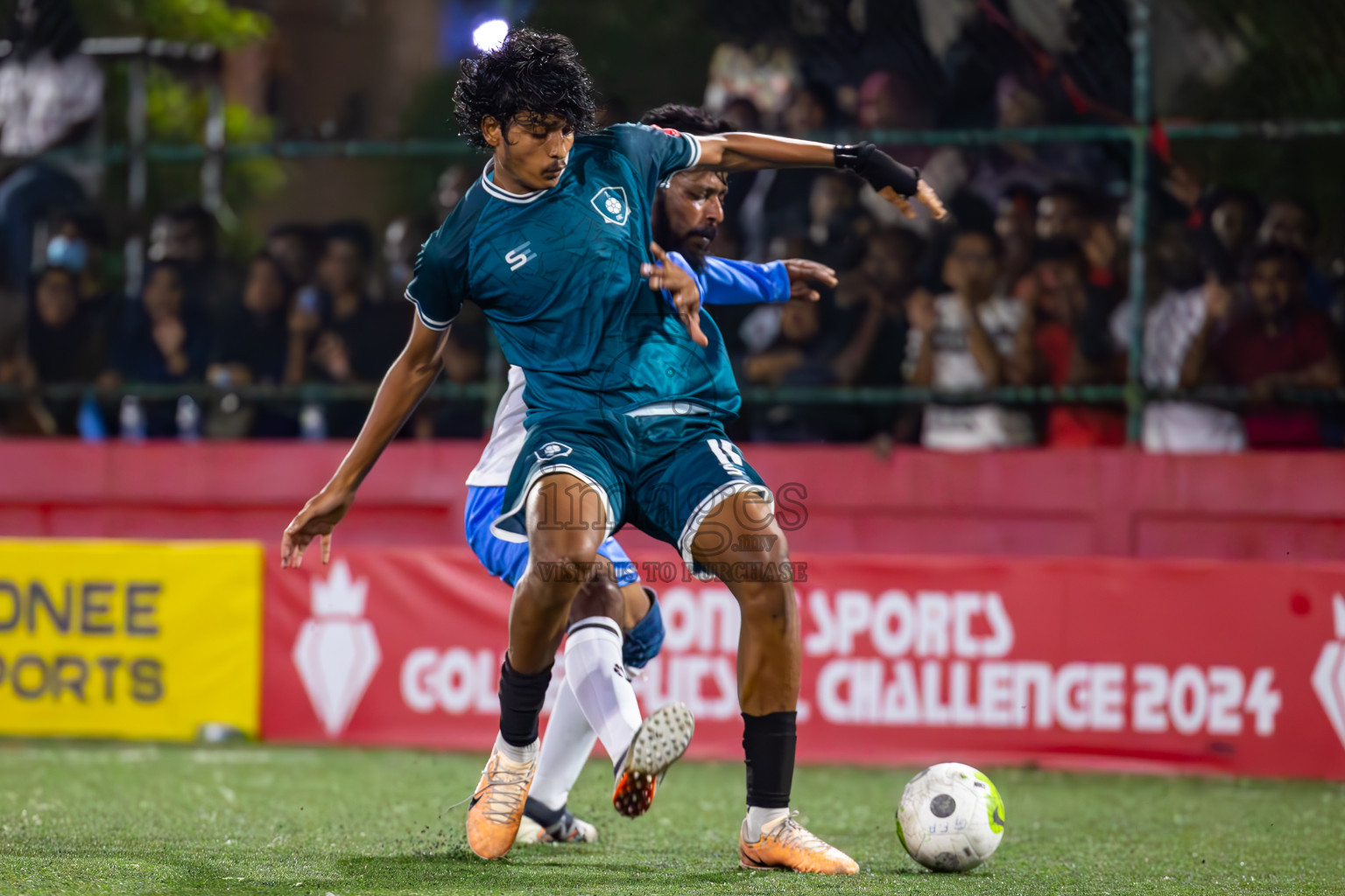 N Kendhikulhudhoo vs R Dhuvaafaru in Zone Round on Day 30 of Golden Futsal Challenge 2024, held on Tuesday , 14th February 2024 in Hulhumale', Maldives
Photos: Ismail Thoriq / images.mv