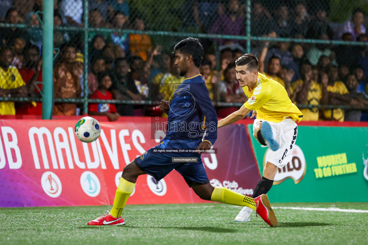 RRC vs Customs RC in Club Maldives Cup 2023 held in Hulhumale, Maldives, on Tuesday, 18th July 2023 Photos: Hassan Simah / images.mv