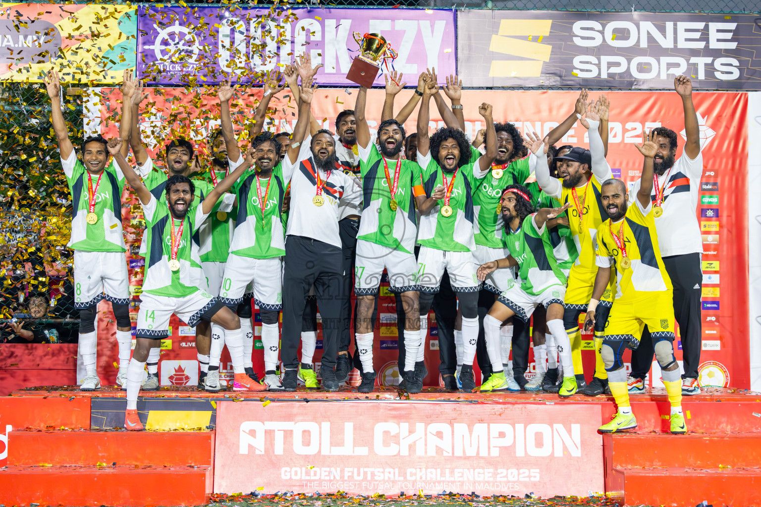 HDh Naivaadhoo vs HDh Neykurendhoo in Haa Dhaalu Atoll Finals Day 28 of Golden Futsal Challenge 2025 was held on Saturday , 1st February 2025, in Hulhumale', Maldives. Photos: Ismail Thoriq / images.mv