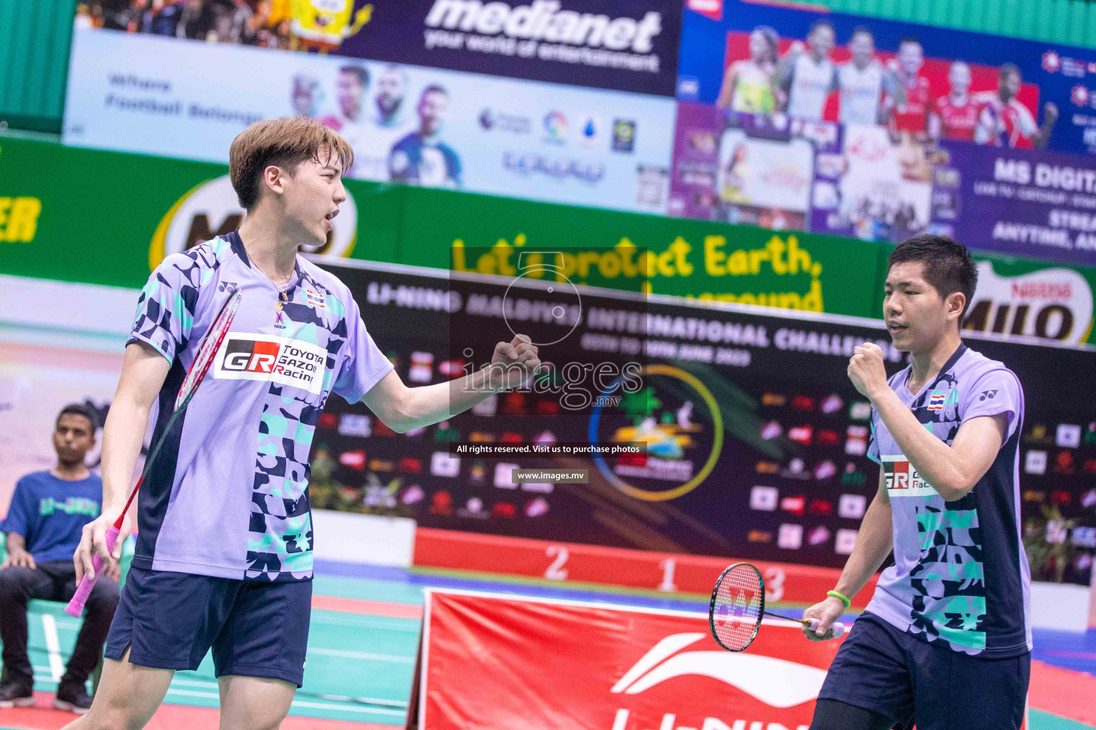 Finals of Li-Ning Maldives International Challenge 2023, was is held in Ekuveni Indoor Court, Male', Maldives on Saturday, 10th June 2023. Photos: Ismail Thoriq / images.mv