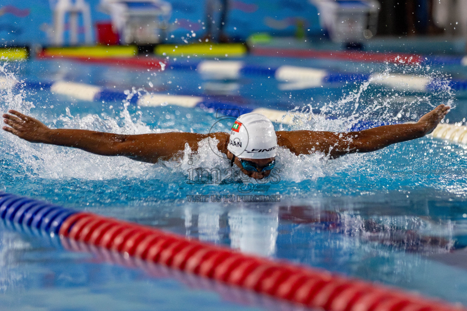 Day 2 of National Swimming Competition 2024 held in Hulhumale', Maldives on Saturday, 14th December 2024. Photos: Hassan Simah / images.mv