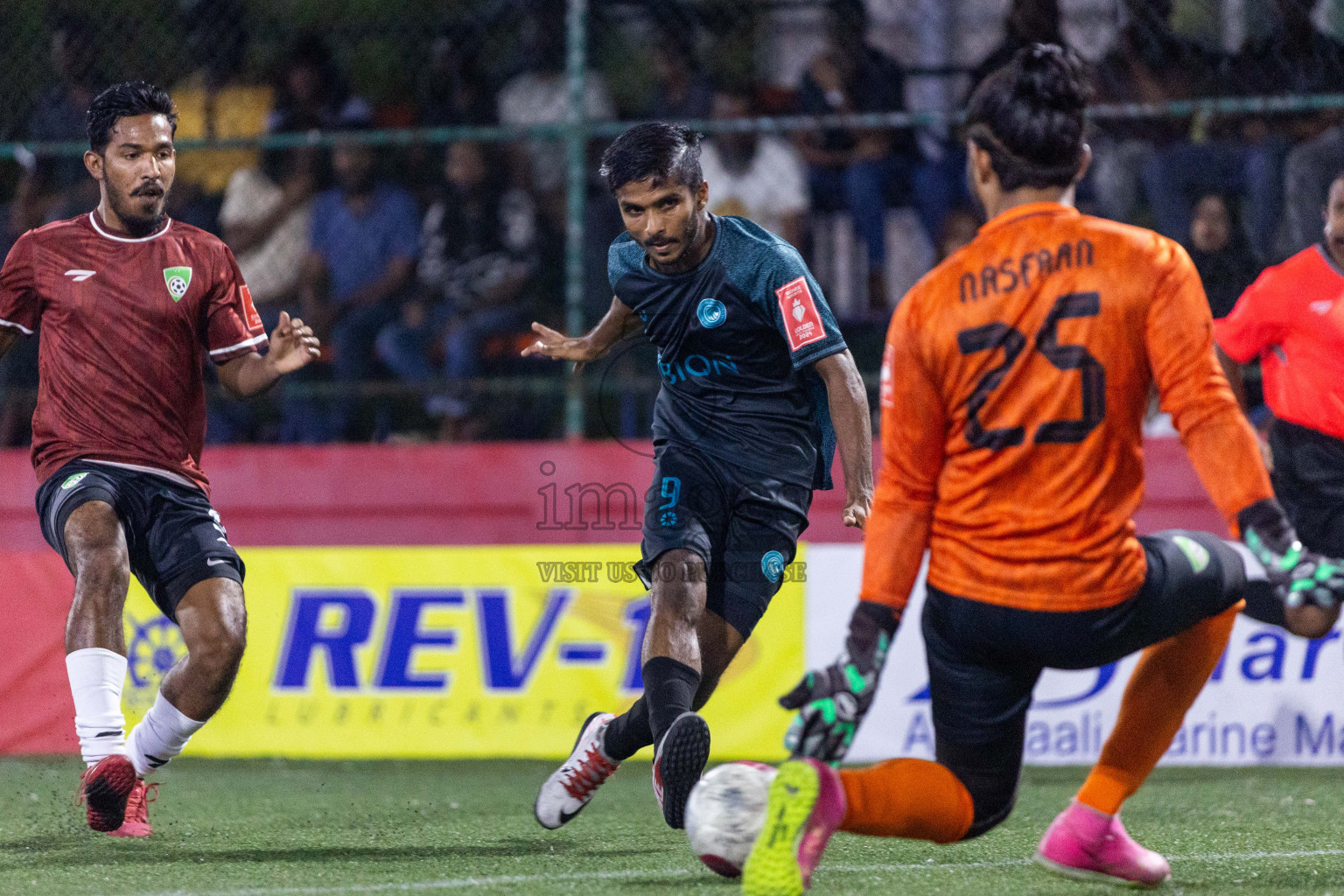 Sh Feydhoo vs Sh Foakaidhoo in Day 16 of Golden Futsal Challenge 2024 was held on Tuesday, 30th January 2024, in Hulhumale', Maldives Photos: Nausham Waheed / images.mv