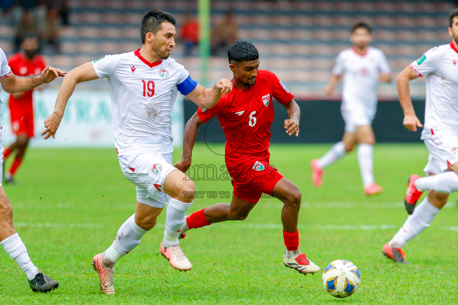 Maldives vs Tajikistan in the AFC Asian Cup Saudi Arabia 2027 Qualifier was played in Male' Maldives on Tuesday, 14th October 2025. 
Photos: Raaif Yoosuf / images.mv