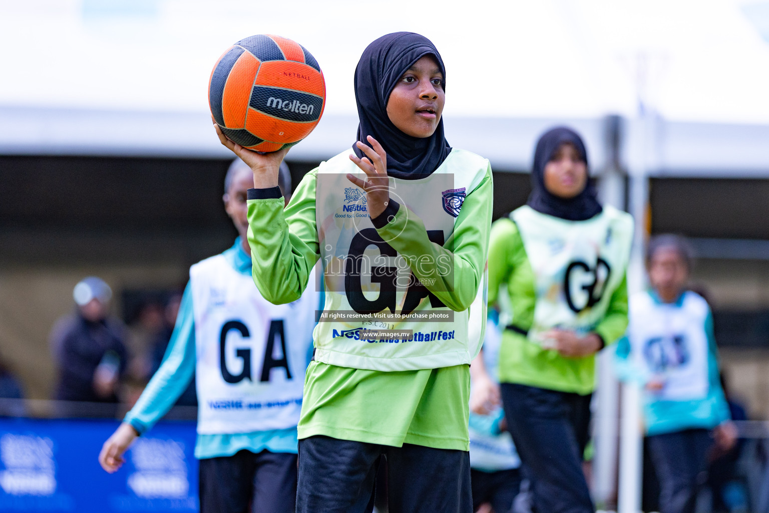 Day 1 of Nestle' Kids Netball Fiesta 2023 held in Henveyru Stadium, Male', Maldives on Thursday, 30th November 2023. Photos by Nausham Waheed / Images.mv