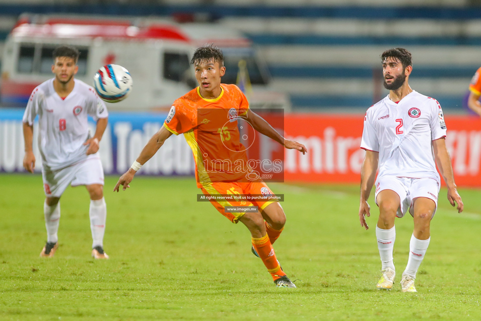 Bhutan vs Lebanon in SAFF Championship 2023 held in Sree Kanteerava Stadium, Bengaluru, India, on Sunday, 25th June 2023. Photos: Nausham Waheed, Hassan Simah / images.mv