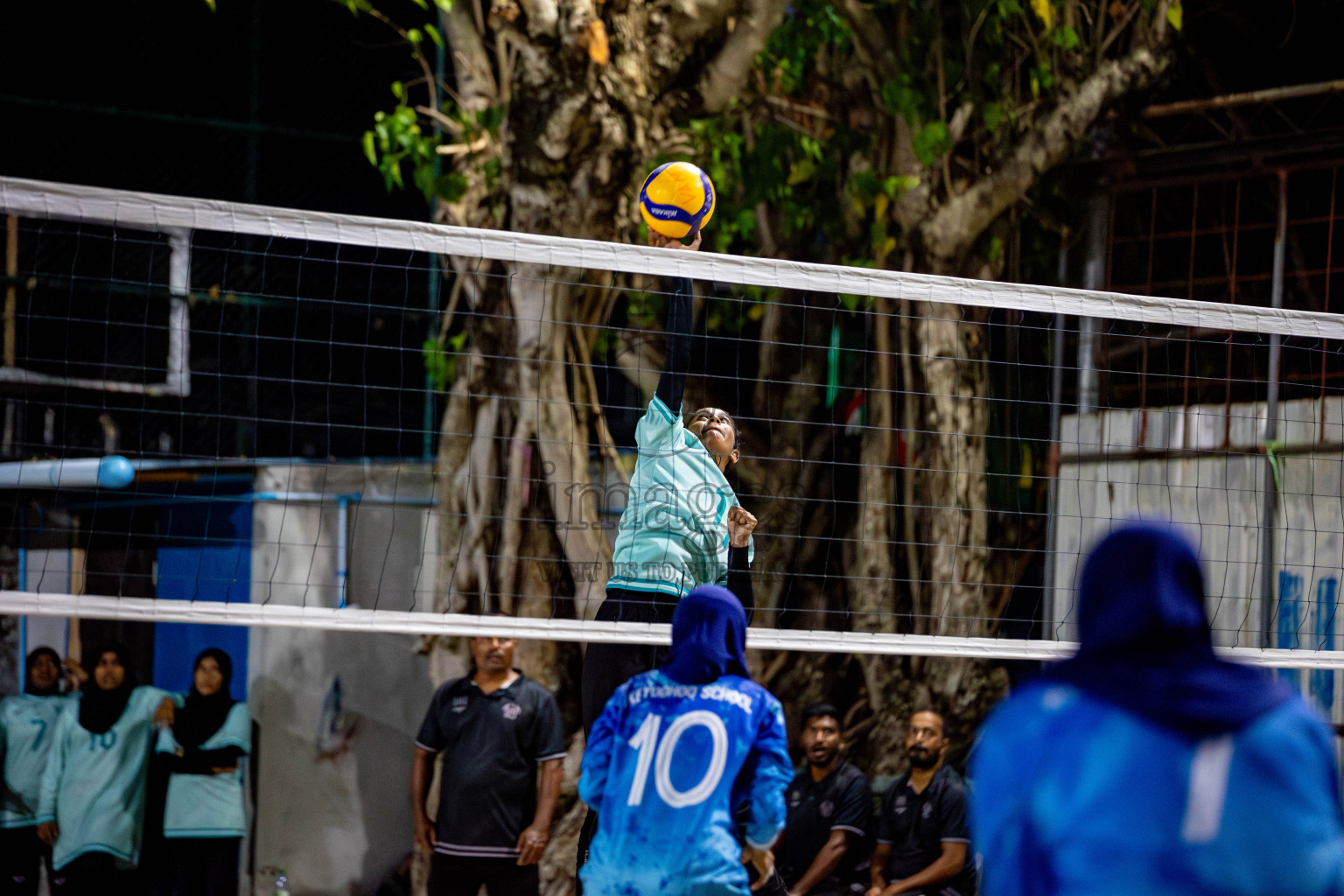 U19 Male and Atoll Girl's Finals in Day 9 of Interschool Volleyball Tournament 2024 was held in ABC Court at Male', Maldives on Saturday, 30th November 2024. Photos: Hassan Simah / images.mv