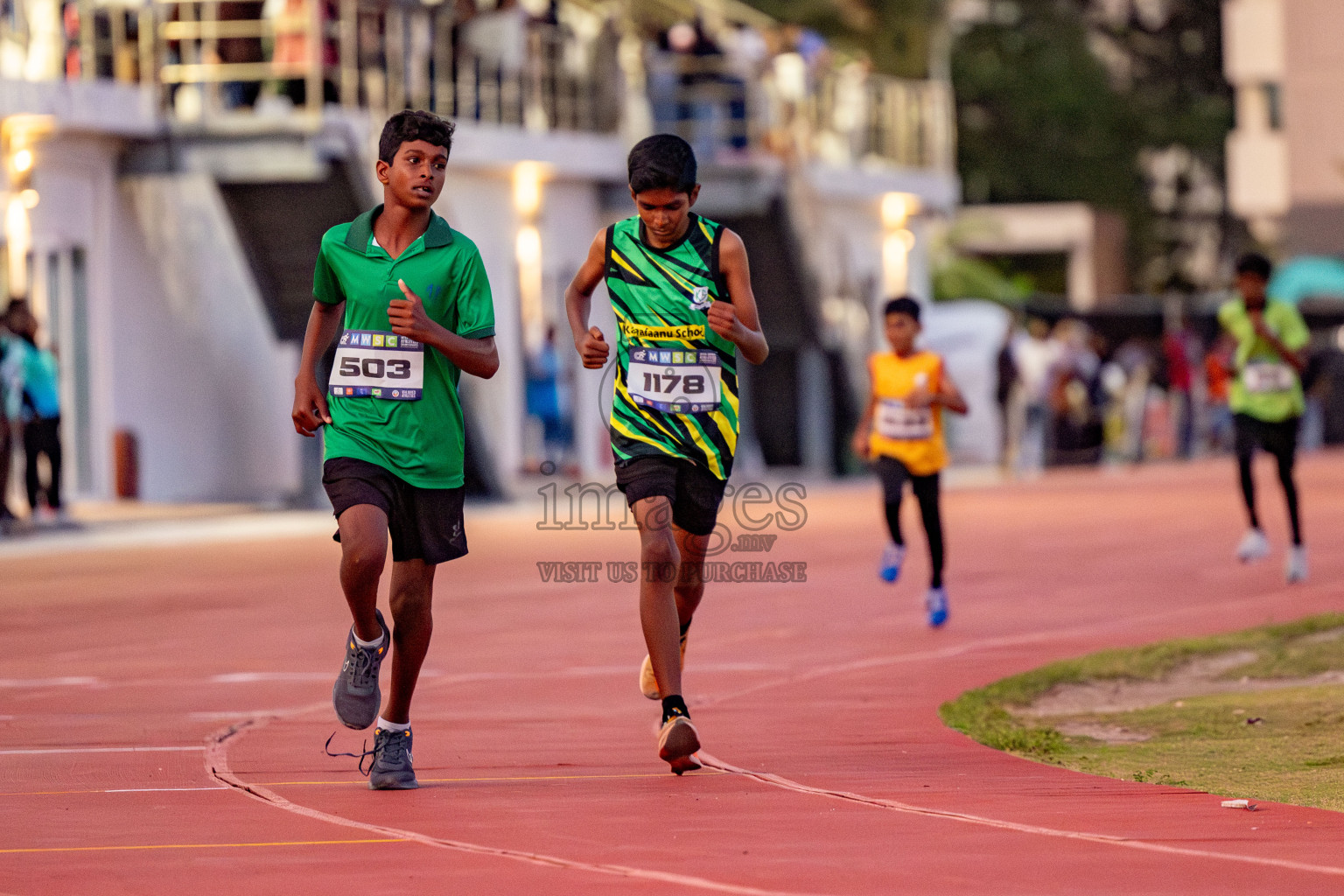 Day 1 of MWSC Interschool Athletics Championships 2024 held in Hulhumale Running Track, Hulhumale, Maldives on Saturday, 9th November 2024. 
Photos by: Hassan Simah / Images.mv