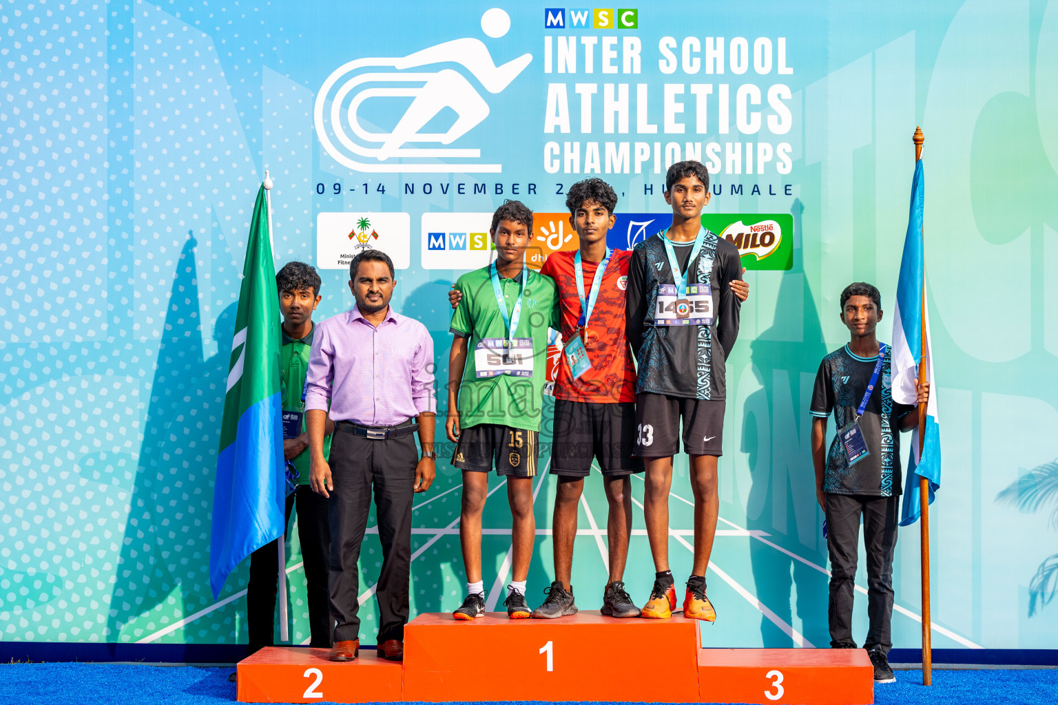 Day 6 of MWSC Interschool Athletics Championships 2024 held in Hulhumale Running Track, Hulhumale, Maldives on Thursday, 14th November 2024. Photos by: Ismail Thoriq / Images.mv