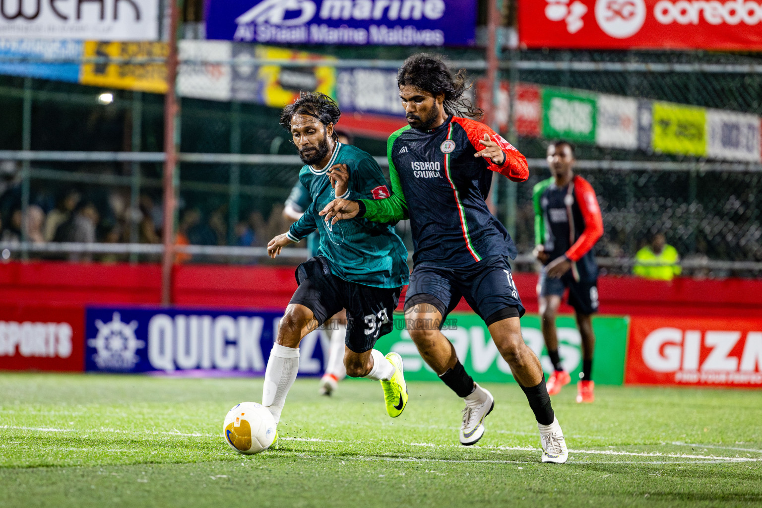 L Isdhoo VS L Maabaidhoo in Atoll Round Semi-Final on Day 22 of Golden Futsal Challenge 2025 was held on Sunday , 26th January 2025, in Hulhumale', Maldives. Photos: Nausham Waheed / images.mv