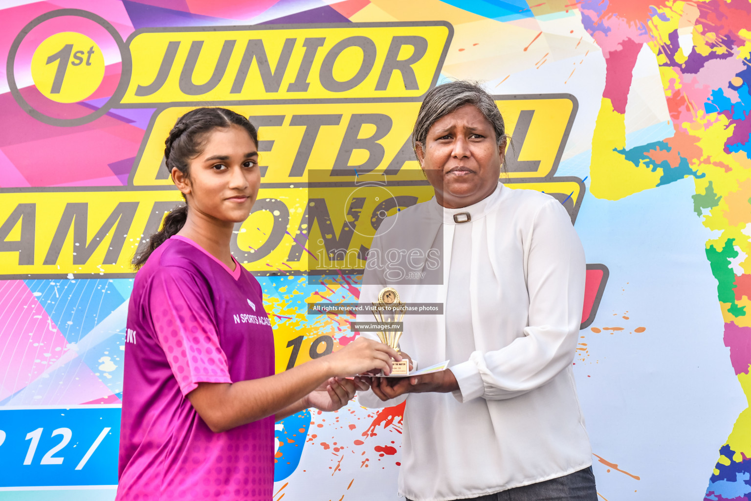 Final of Junior Netball Championship 2022 held in Male', Maldives on 19th March 2022. Photos by Nausham Waheed