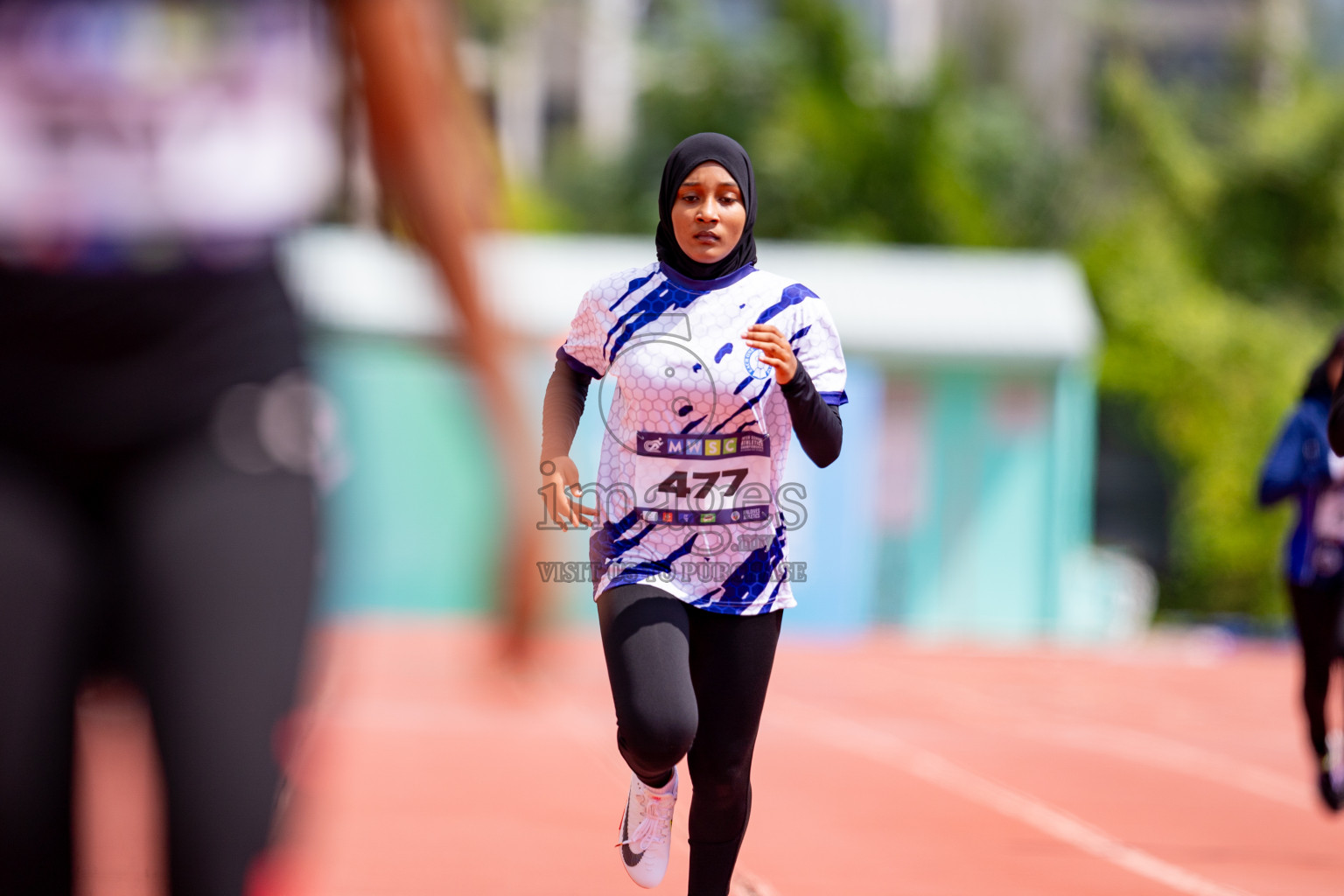 Day 3 of MWSC Interschool Athletics Championships 2024 held in Hulhumale Running Track, Hulhumale, Maldives on Monday, 11th November 2024. 
Photos by: Hassan Simah / Images.mv