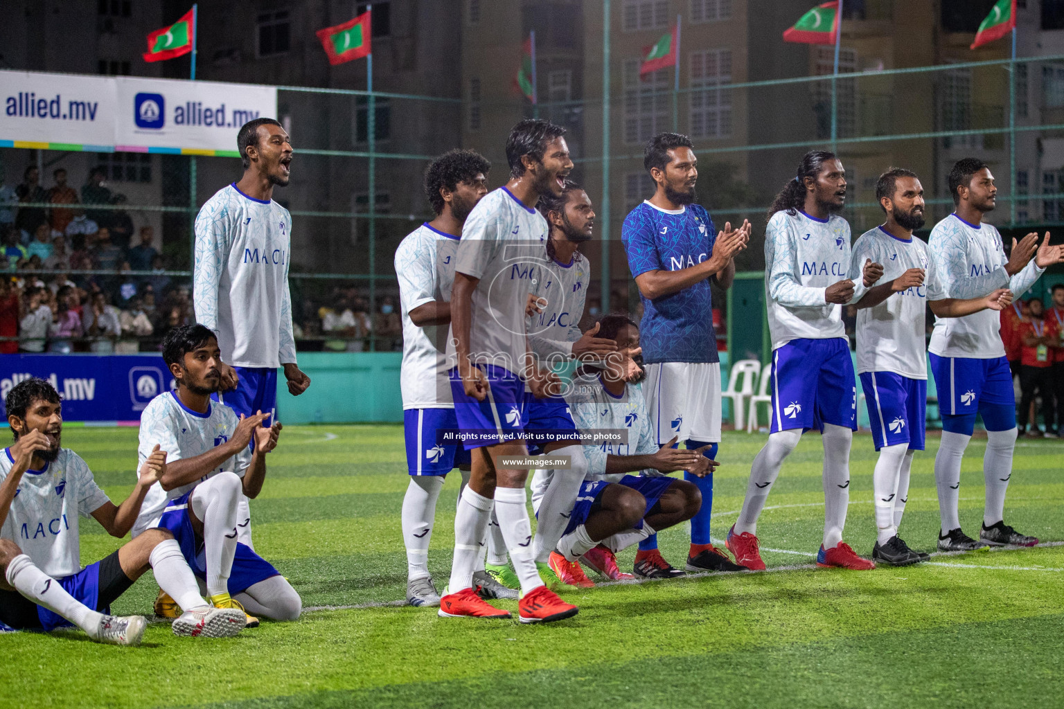 Prison Club vs MACL in the Quarter Finals of Club Maldives 2021 held at Hulhumale;, on 12th December 2021 Photos: Ismail Thoriq / images.mv