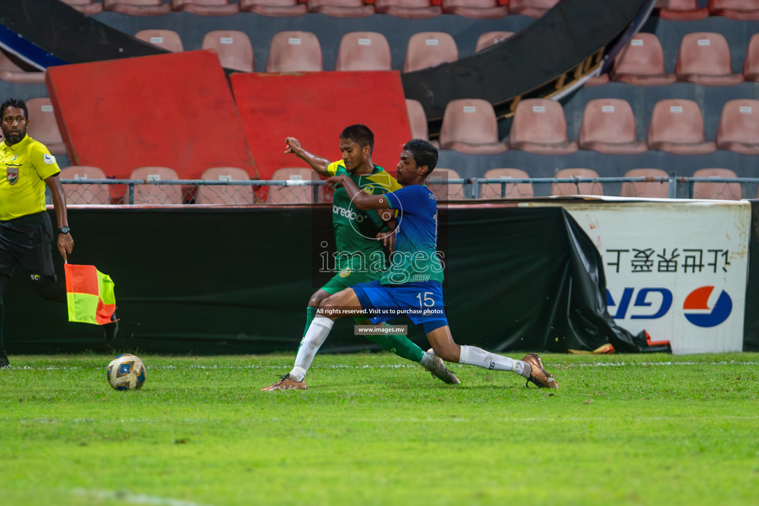 Dhivehi Premier League 2023 - Maziya Sports & Recreation vs Super United Sports, held in National Football Stadium, Male', Maldives  Photos: Mohamed Mahfooz Moosa/ Images.mv