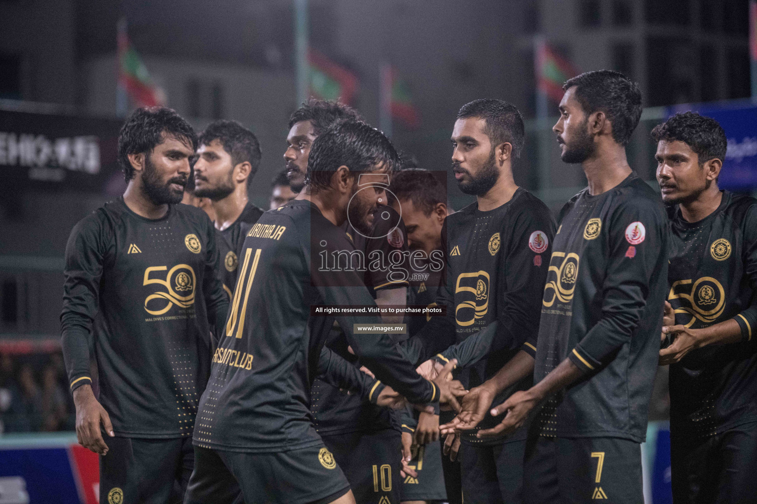 Prison Club vs MACL in the Quarter Finals of Club Maldives 2021 held at Hulhumale;, on 12th December 2021 Photos: Nausham / images.mv