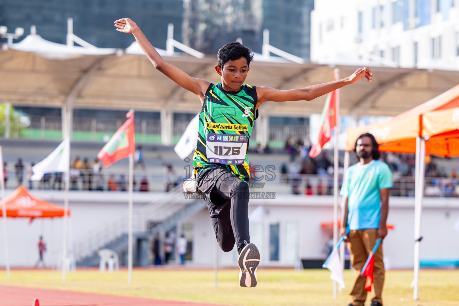 Day 3 of MWSC Interschool Athletics Championships 2024 held in Hulhumale Running Track, Hulhumale, Maldives on Monday, 11th November 2024. Photos by: Nausham Waheed / Images.mv