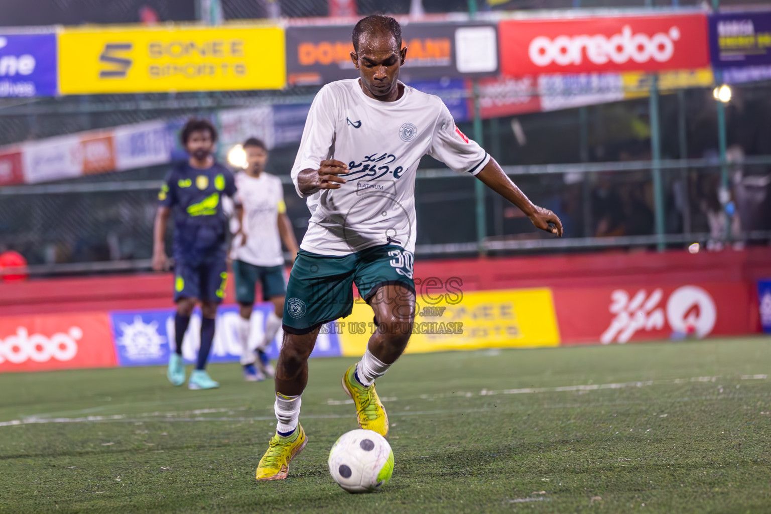 L Maabaidhoo vs L Gan in Day 16 of Golden Futsal Challenge 2024 was held on Tuesday, 30th January 2024, in Hulhumale', Maldives Photos: Ismail Thoriq / images.mv