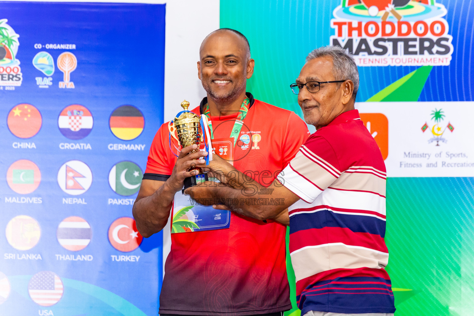 Day 4 of 1st Thoddoo Masters Table Tennis Tournament was held on Sunday, 24th August 2025 in AA Thoddoo, Maldives. Photos: Nausham Waheed / images.mv