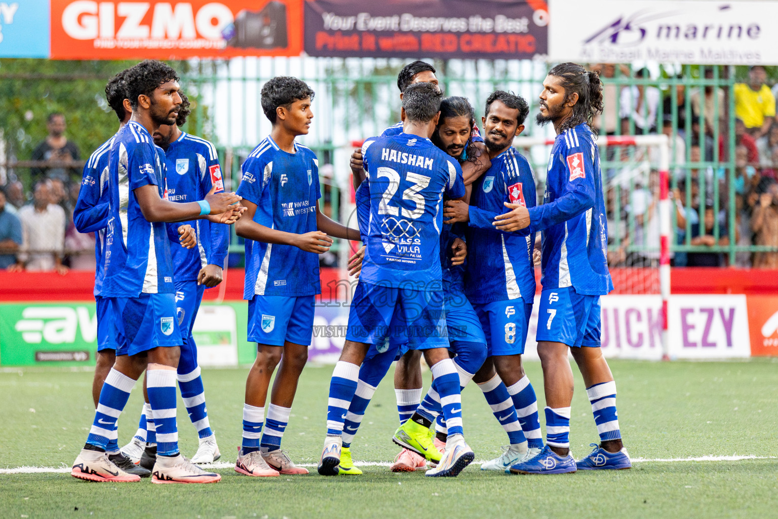 AA. Mathiveri VS AA. Thoddoo in Atoll Round Final on Day 20 of Golden Futsal Challenge 2025 was held on Friday, 24 January 2025, in Hulhumale', Maldives. 
Photos: Hassan Simah / images.mv