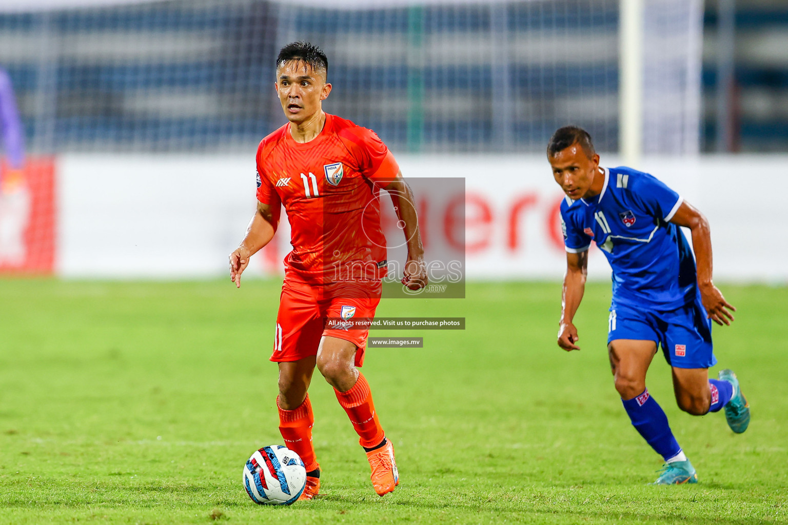 Nepal vs India in SAFF Championship 2023 held in Sree Kanteerava Stadium, Bengaluru, India, on Saturday, 24th June 2023. Photos: Hassan Simah,  / images.mv