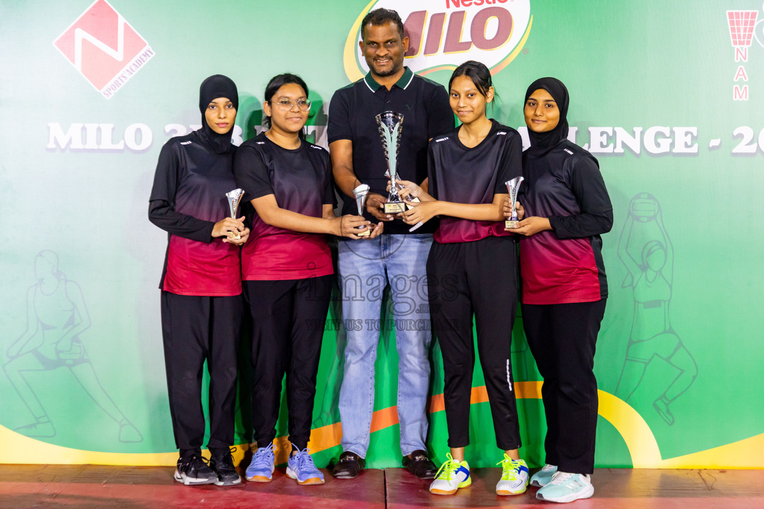 Final of MILO 3x3 Netball Challenge 2024 was held in Ekuveni Netball Court at Male', Maldives on Thursday, 20th March 2024. Photos: Nausham Waheed / images.mv