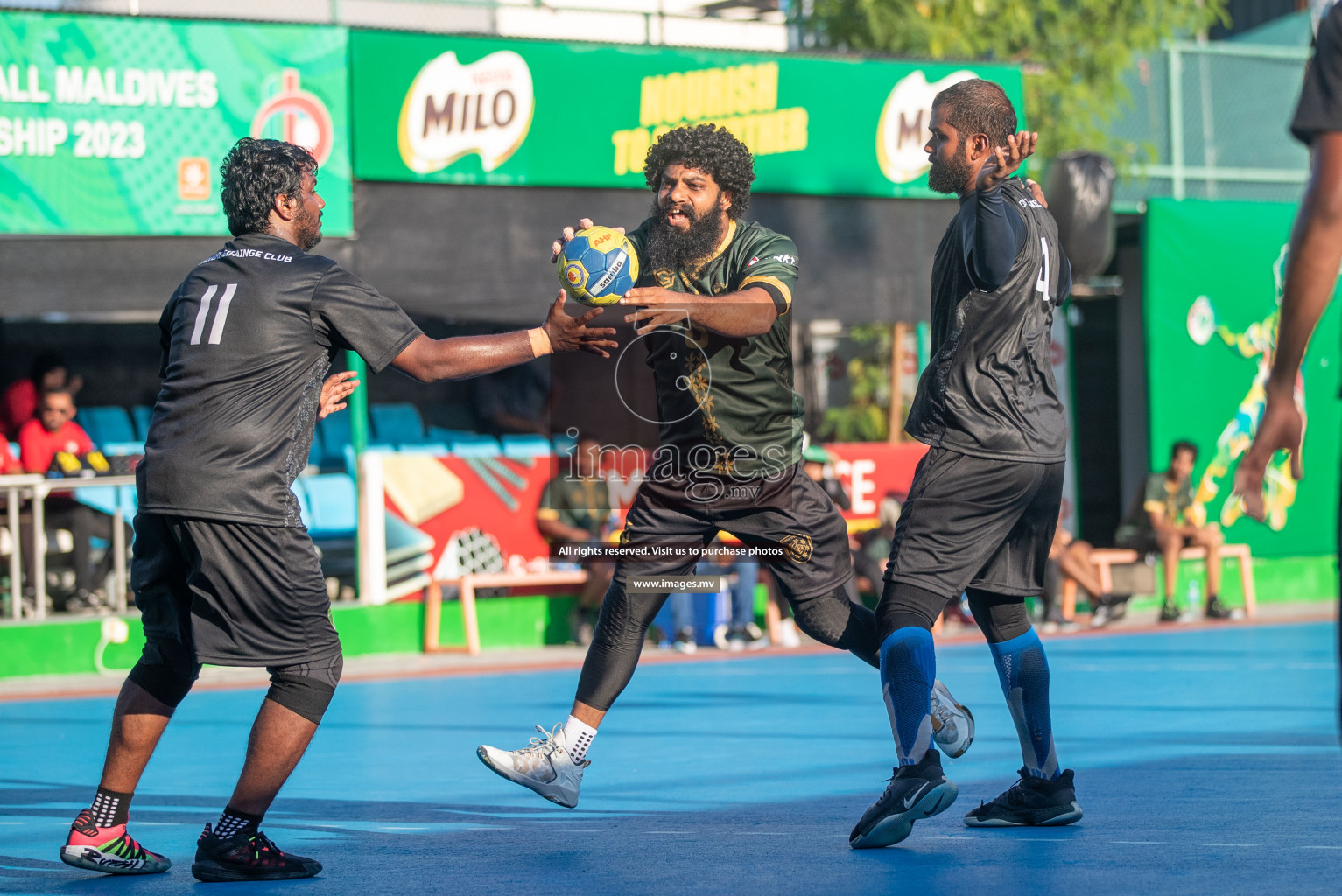 Day 5 of 6th MILO Handball Maldives Championship 2023, held in Handball ground, Male', Maldives on Friday, 24th May 2023 Photos: Shuu Abdul Sattar/ Images.mv