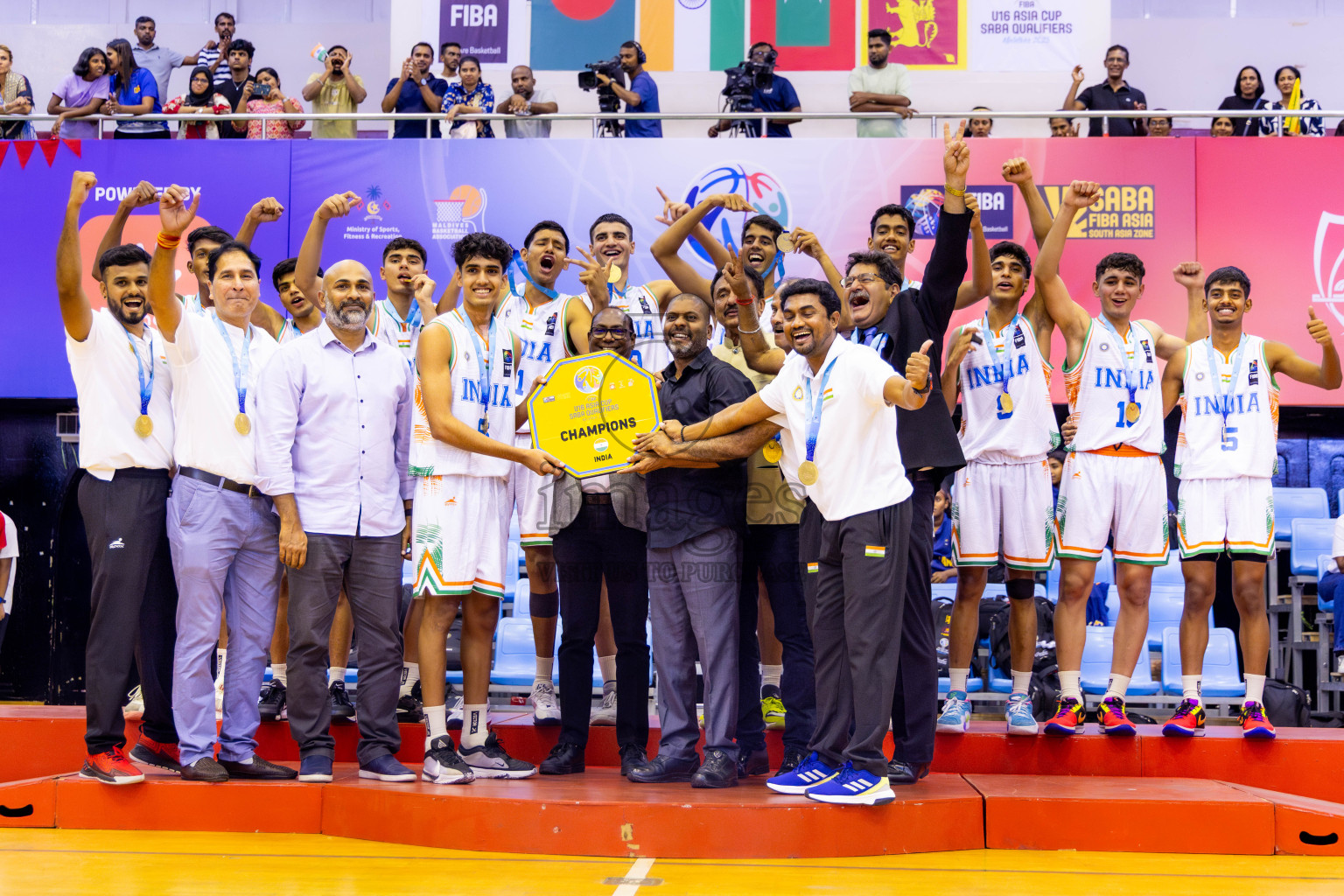 Closing Ceremony of Under 16 Asian Cup SABA Qualifiers 2025 was held in Social Center, Male', Maldives on Sunday, 15th June 2025. Photos: Nausham Waheed / images.mv