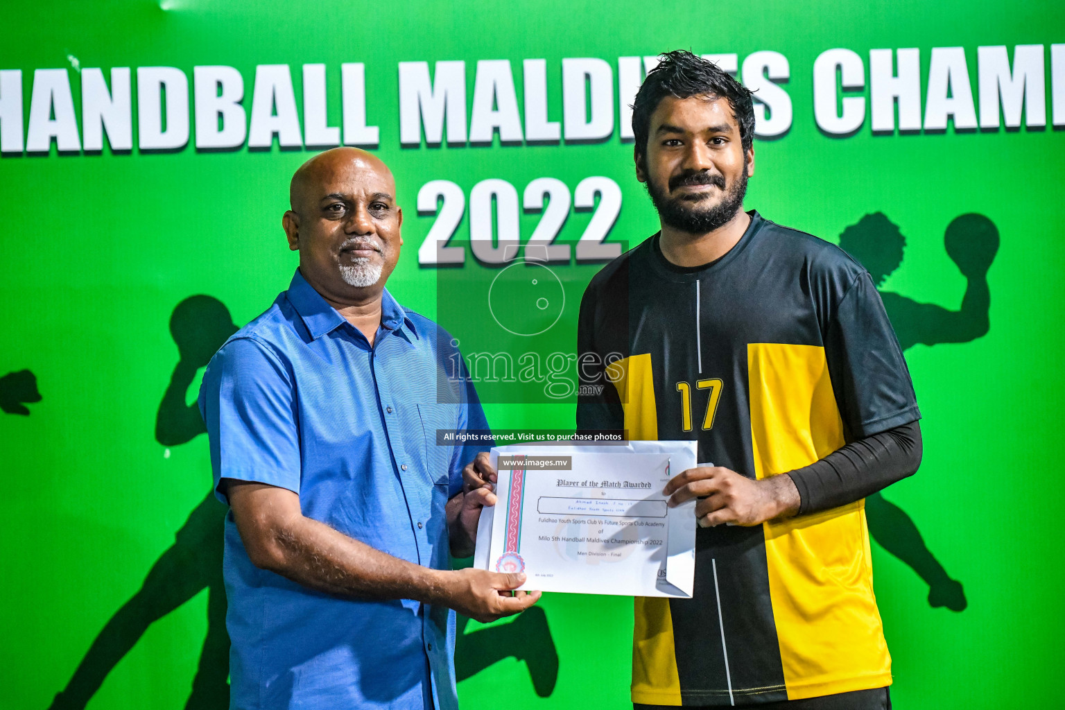 Milo 5th Handball Championship 2022 Mens Division Final FUTURE SPORTS CLUB ACADEMY VS FULIDHOO YOUTH SPORTS CLUB on 8th Aug 2022, held in, Male', Maldives Photos: Nausham Waheed / Images.mv