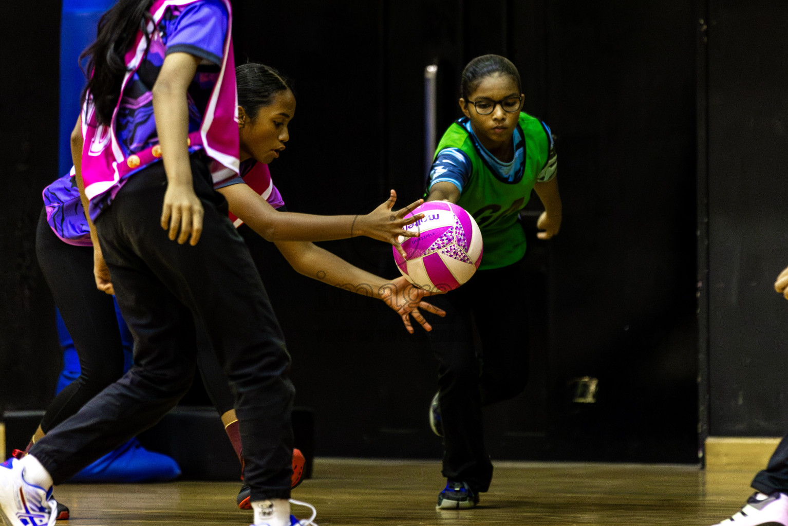 High Flyers vs N Sports Academy A  in Day 6 of 3rd Netball Junior Championship, held at Social Center on Friday 24th January 2025 . Photos: Shuu Abdul Sattar / images.mv