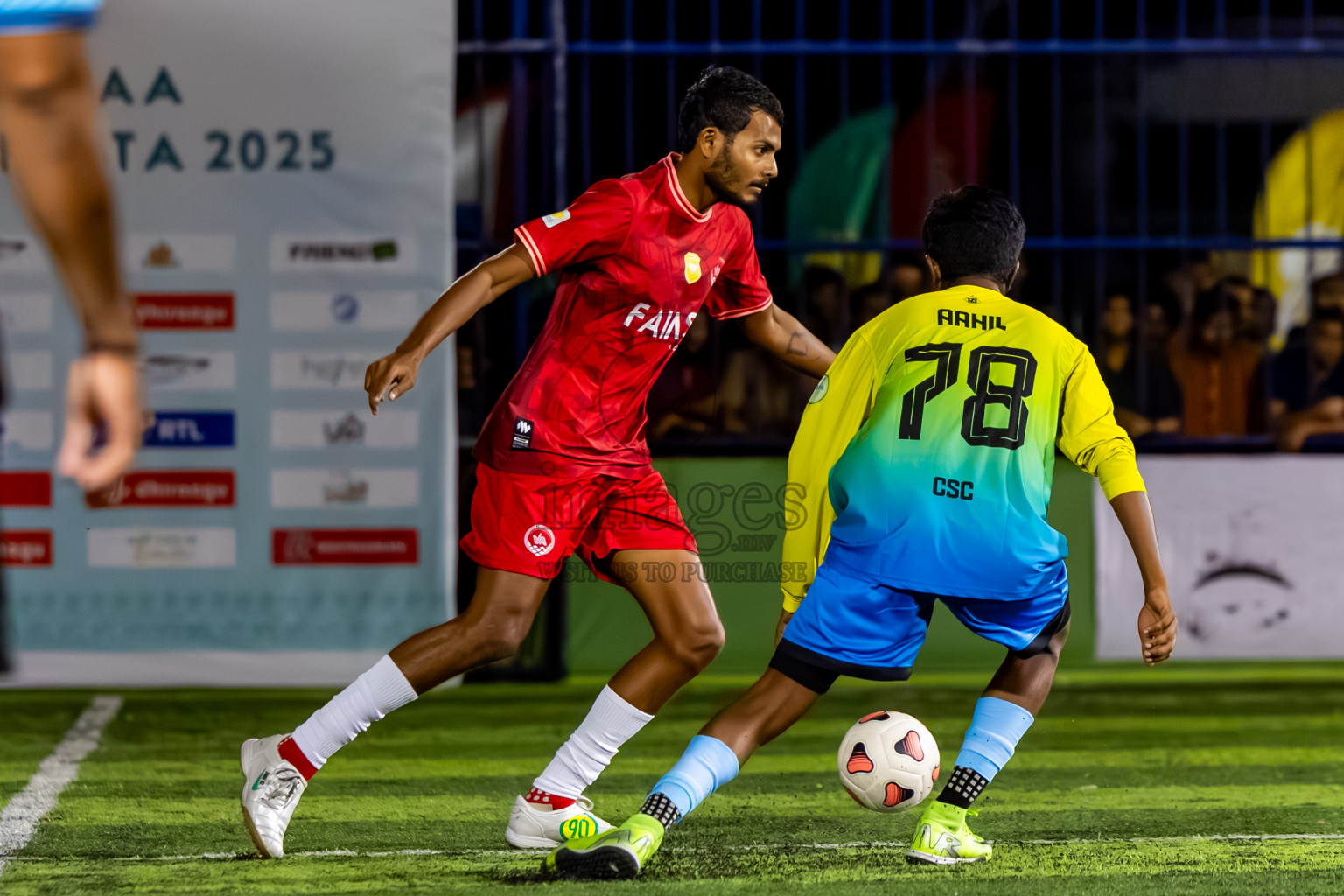 Eydhafushi vs Kihaadhoo in Day 2 of Better in Baa Futsal Fiesta 2025 Men's division held in B. Eydhafushi, Maldives on Thursday, 6th November 2025. Photos: Nausham Waheed / images.mv